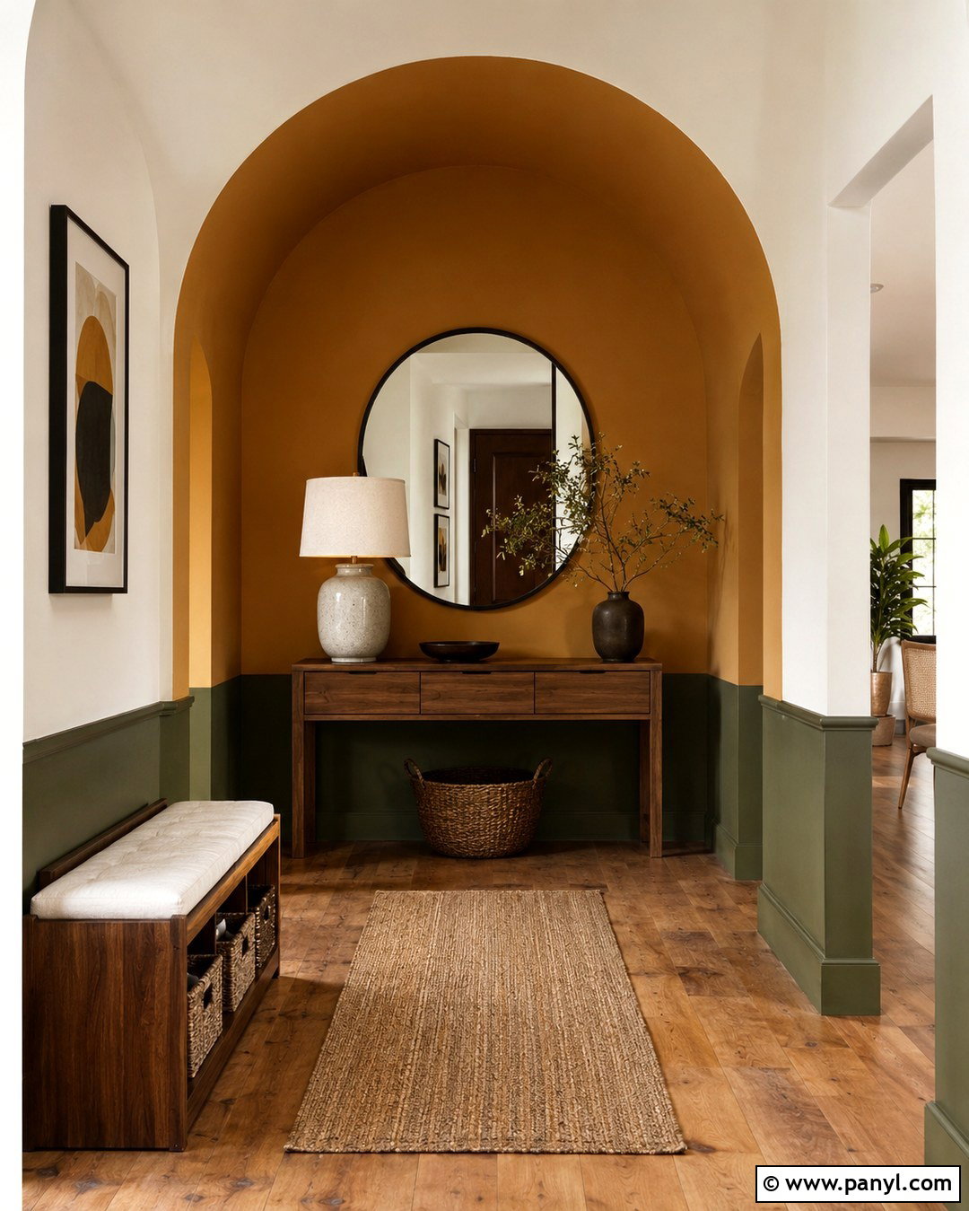Painted Arch Entryway Walls - 20 Multi Color Room Walls