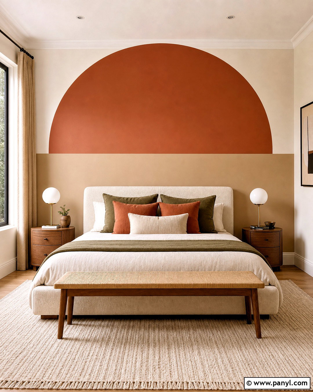 Painted Arch Half Wall Bedroom - 20 half painted wall bedroom ideas