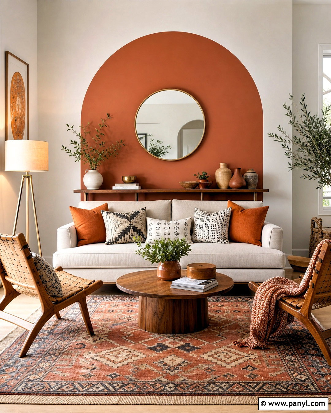 Painted Arch Living Room Focal Wall - 20 focal wall ideas living room ideas