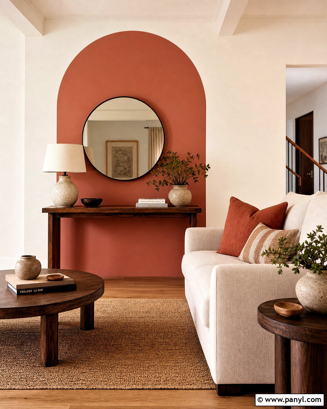 Painted Arch Living Room Wall - 20 interior wall paint ideas
