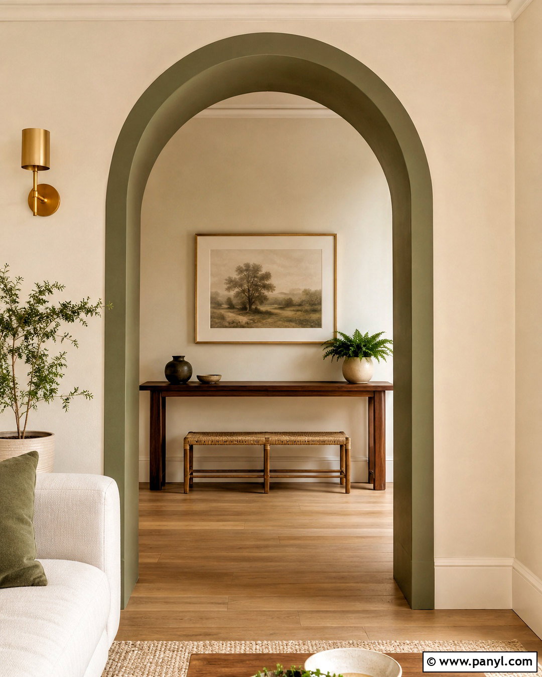 Painted Arch Living Room Wall - 20 living room paint design ideas