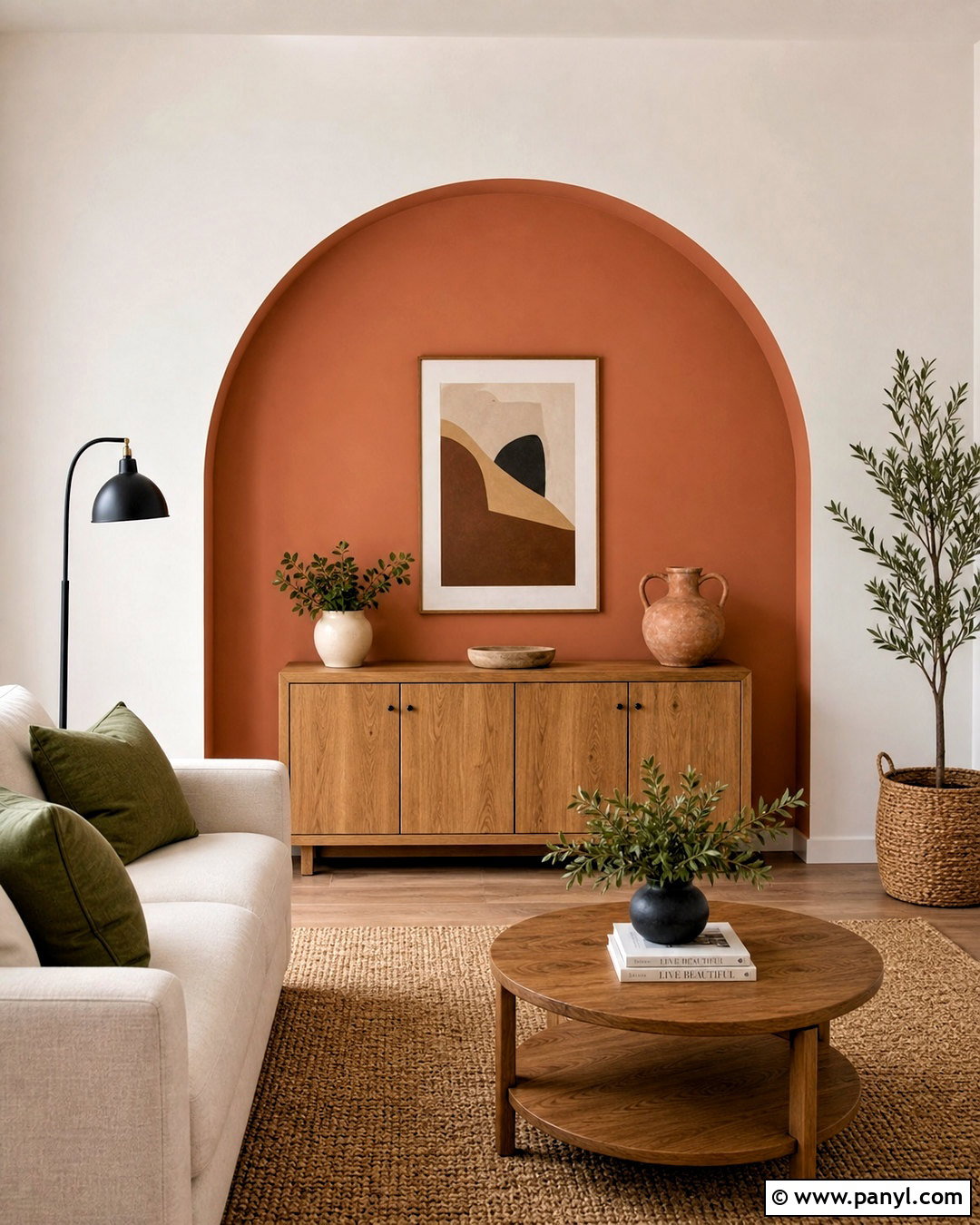 Painted Arch Living Room Wall - 20 painting ideas living room wall colors