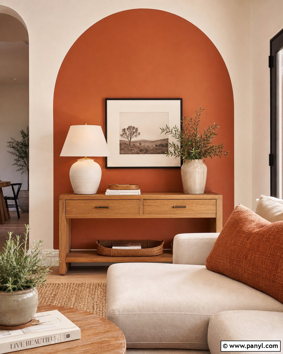 Painted Arch Living Room Wall - 30 Paint Ideas For Walls Living Room Ideas