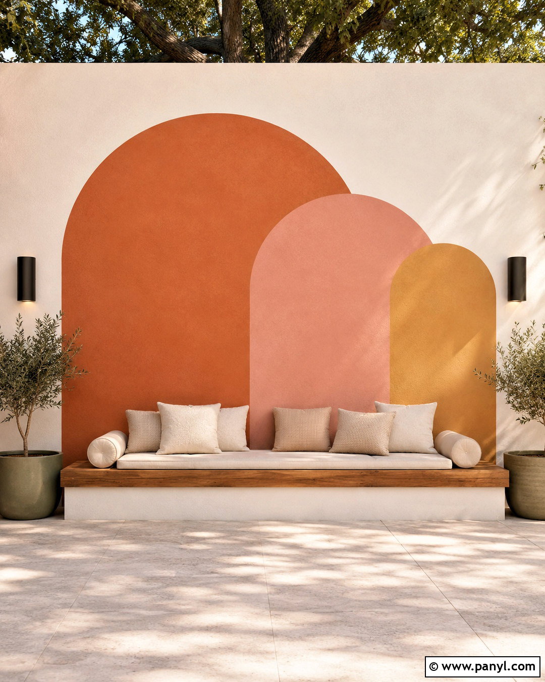 Painted Arch Outdoor Wall - 20 outdoor wall painting ideas