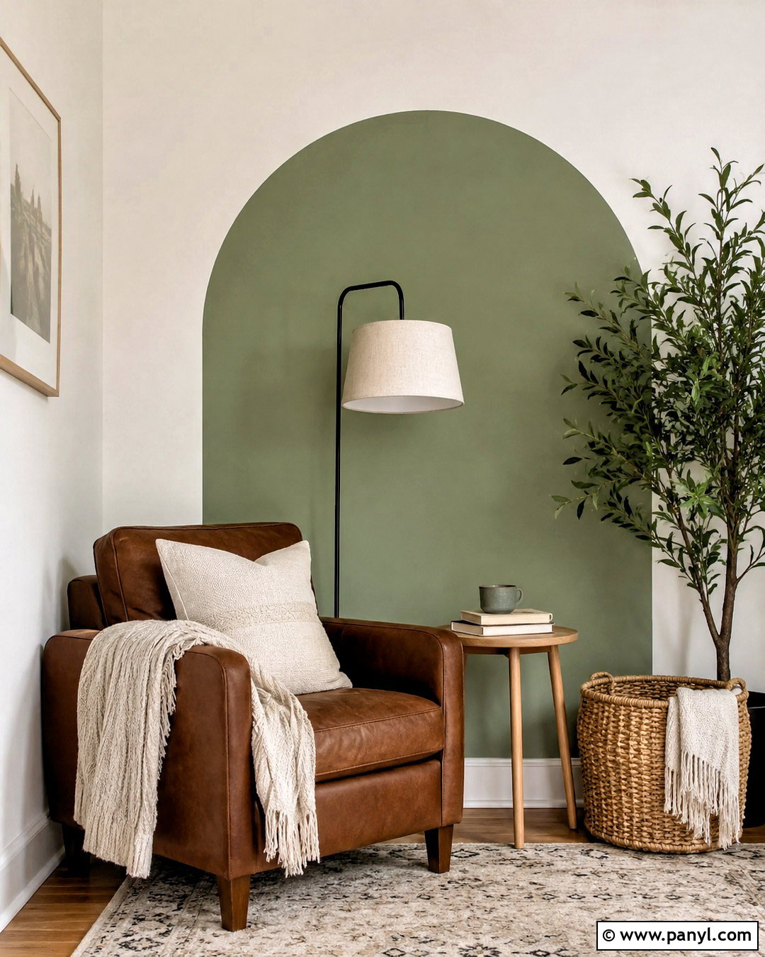 Painted Arch Painters Tape Wall - 20 painters tape wall ideas
