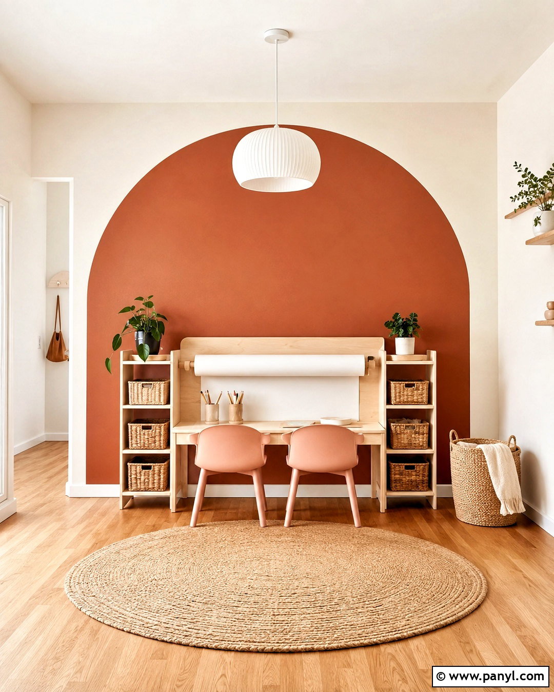 Painted Arch Playroom Accent Wall - 20 playroom accent wall ideas