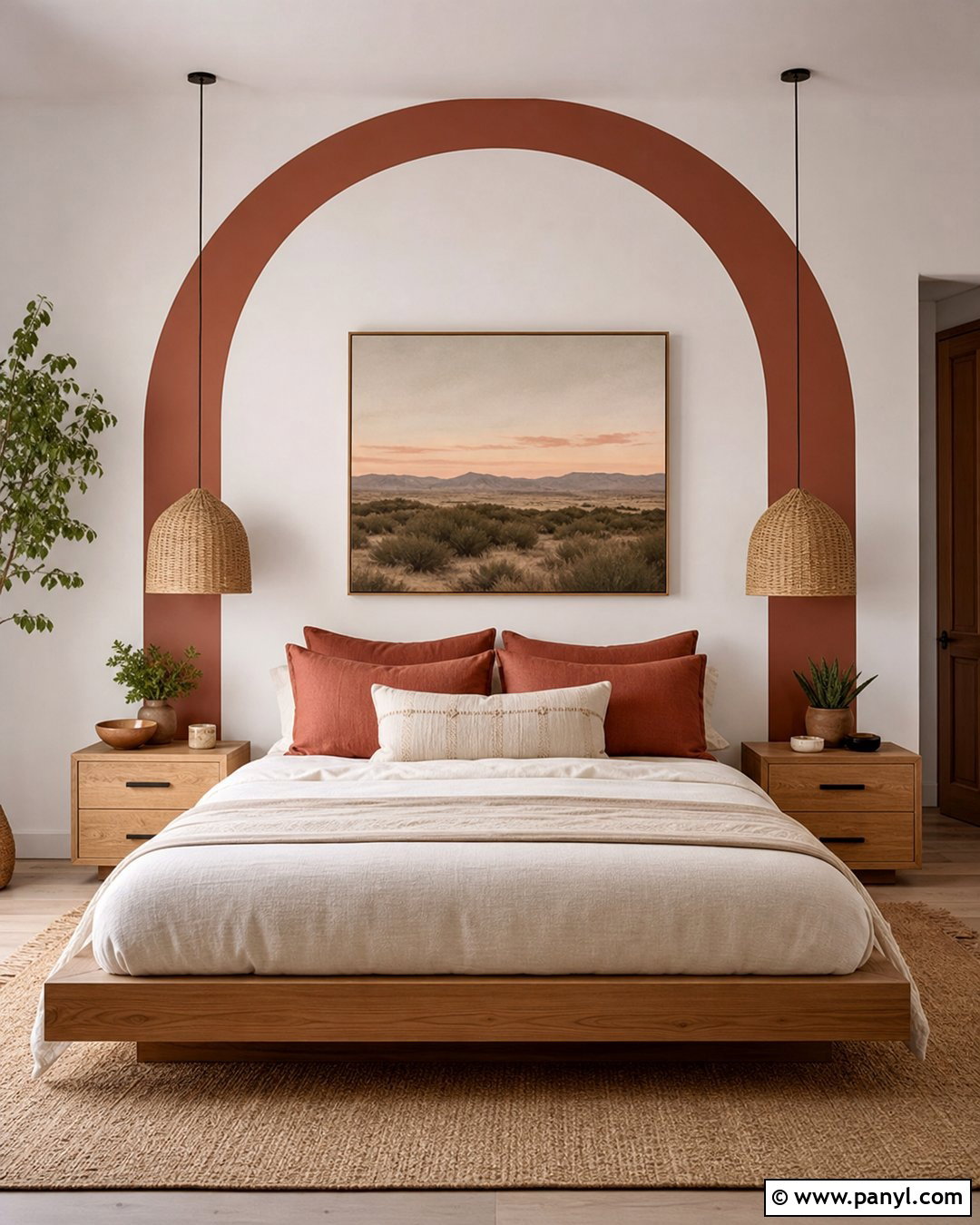 Painted Arch Wall - 35 decorative wall paint ideas