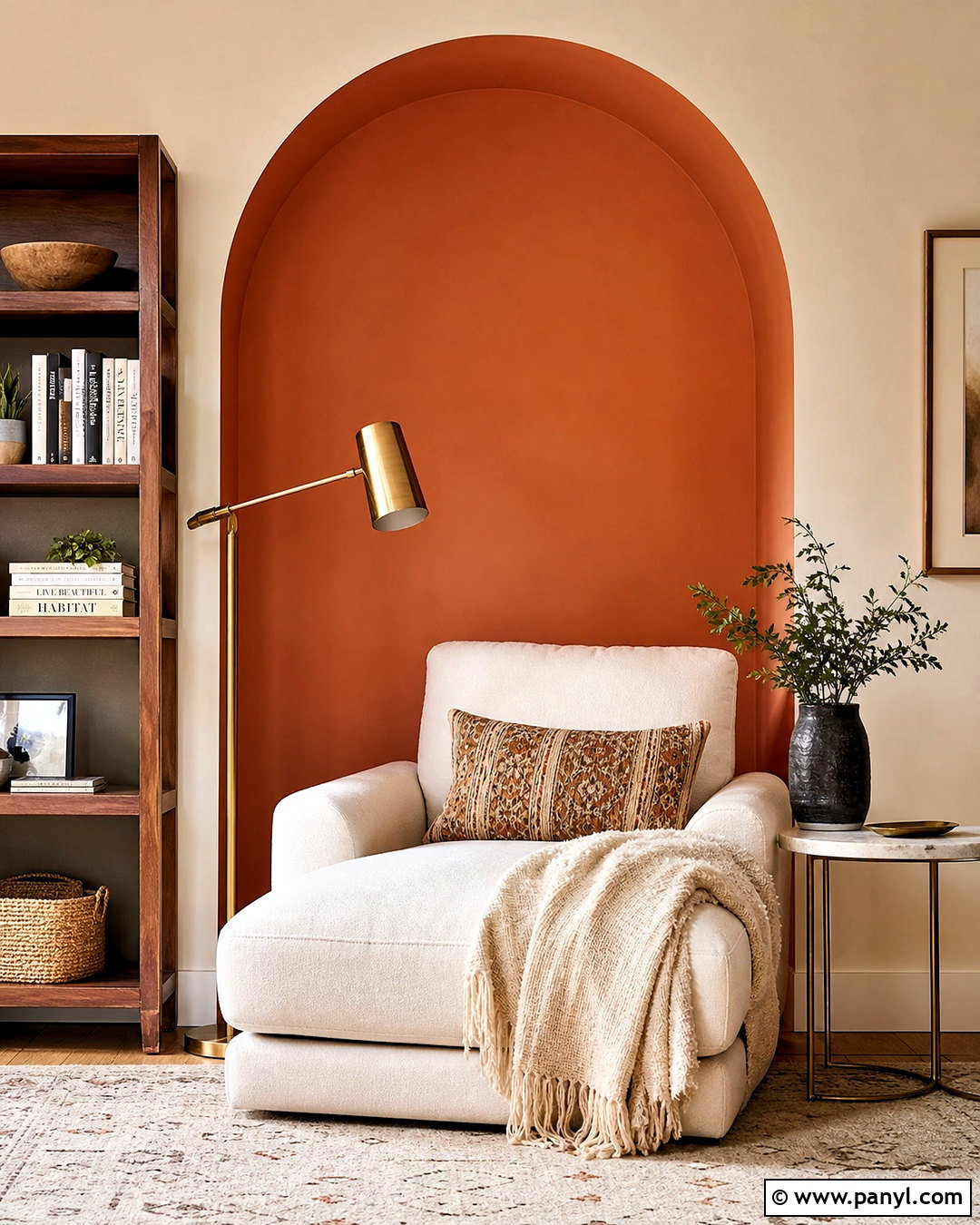 Painted Arch Wall - 20 diy wall painting techniques