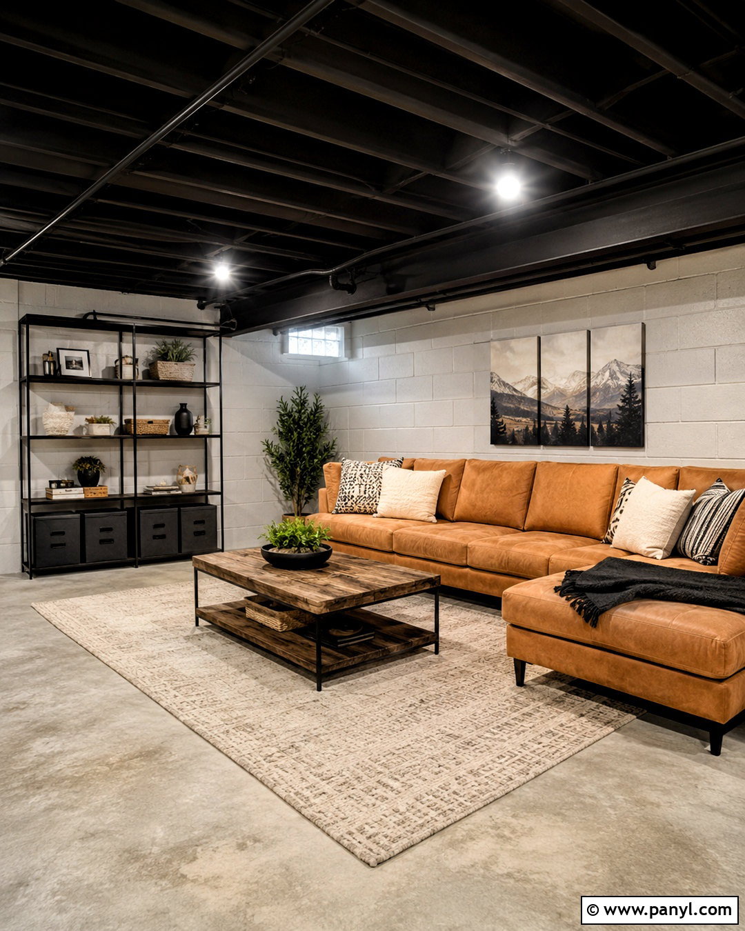 Painted Basement Block Walls - 20 cheap basement wall ideas