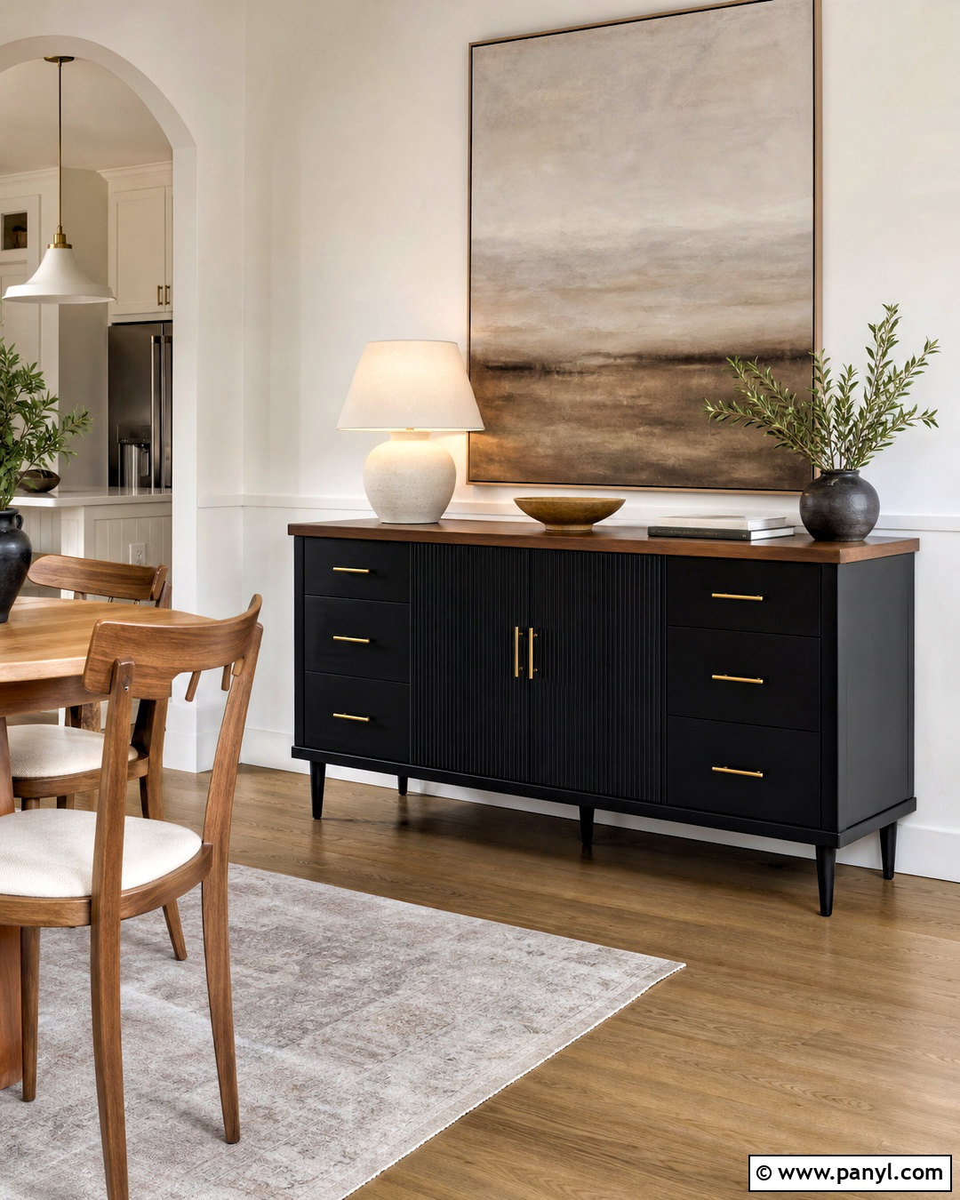 Painted Black Sideboard - 20 sideboard makeover ideas