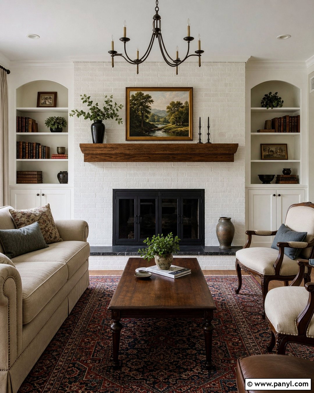 Painted Brick Fireplace Accent Wall - 25 Accent Wall Above Fireplace Ideas