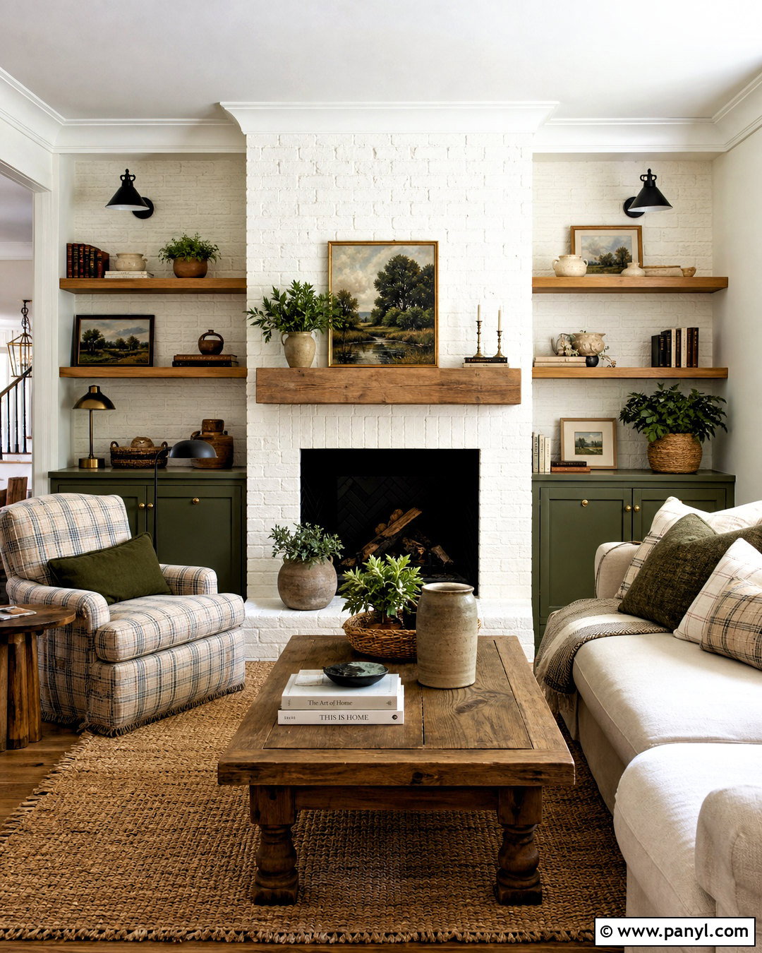 Painted Brick Fireplace Side Walls - 20 fireplace side wall ideas