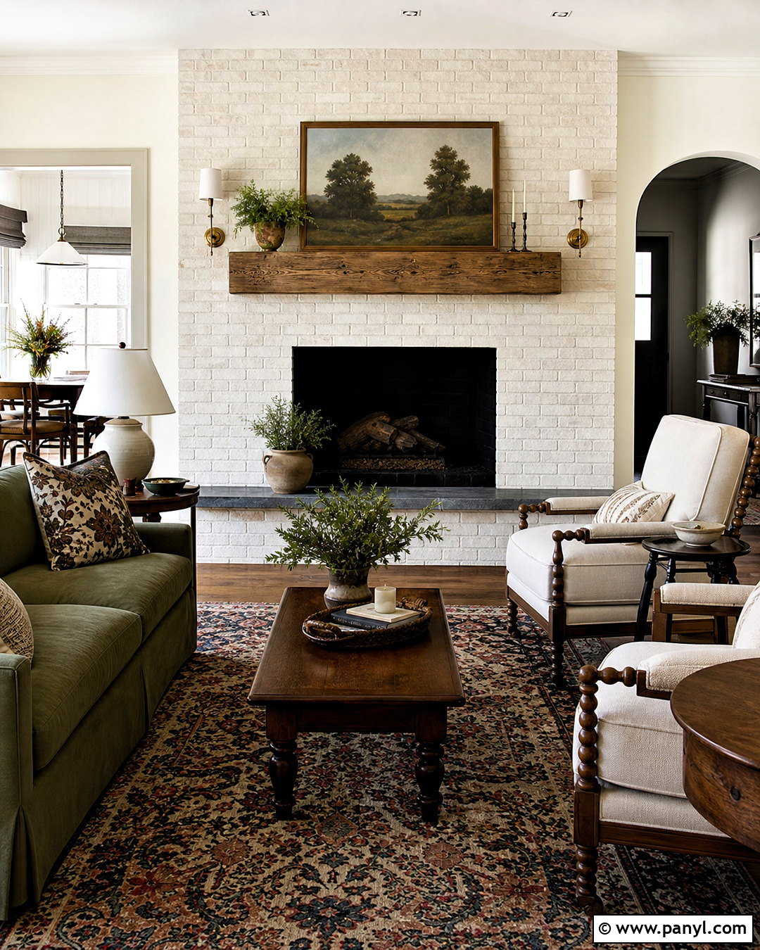 Painted Brick Fireplace Wall - 20 flat fireplace wall ideas