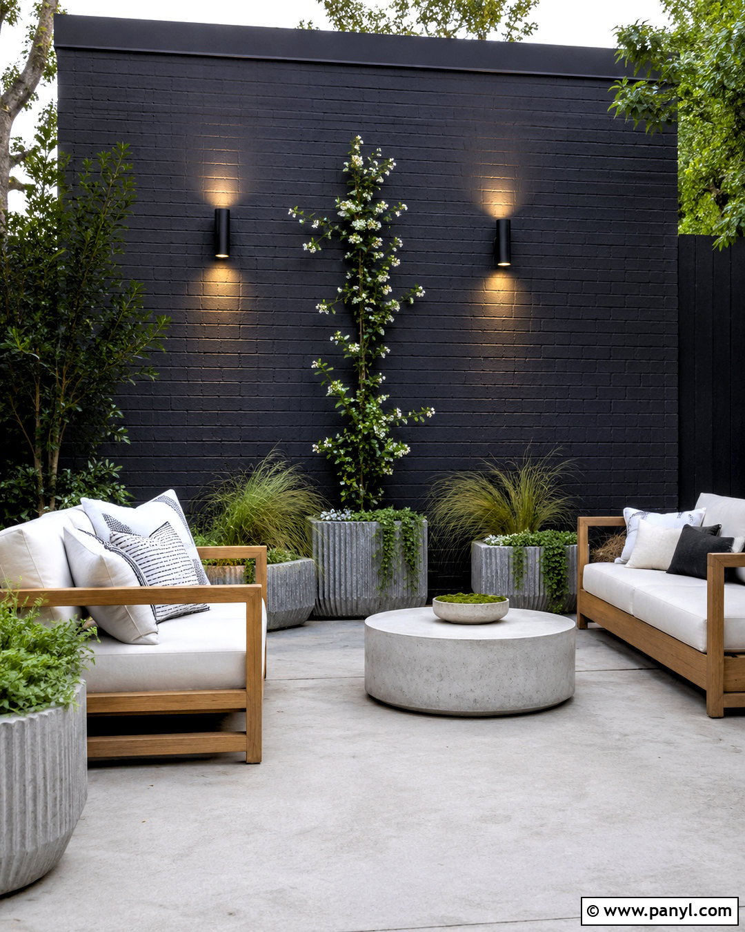 Painted Brick Outdoor Feature Wall - 20 outdoor feature wall ideas