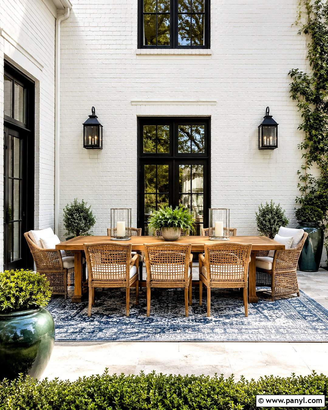 Painted Brick Patio Wall - 20 outdoor patio wall ideas