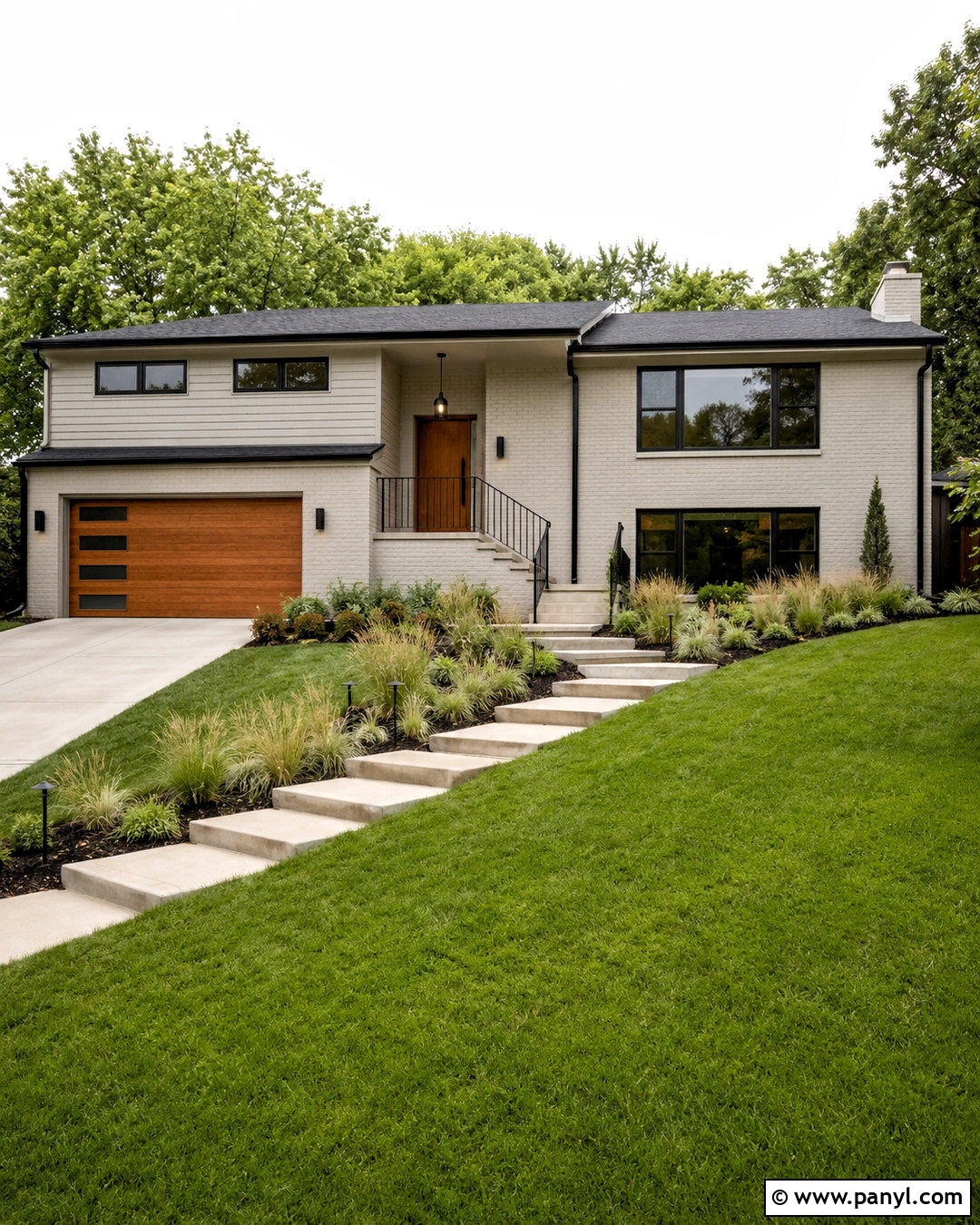Painted Brick Split Level House - 20 painted brick house exterior before and after ideas