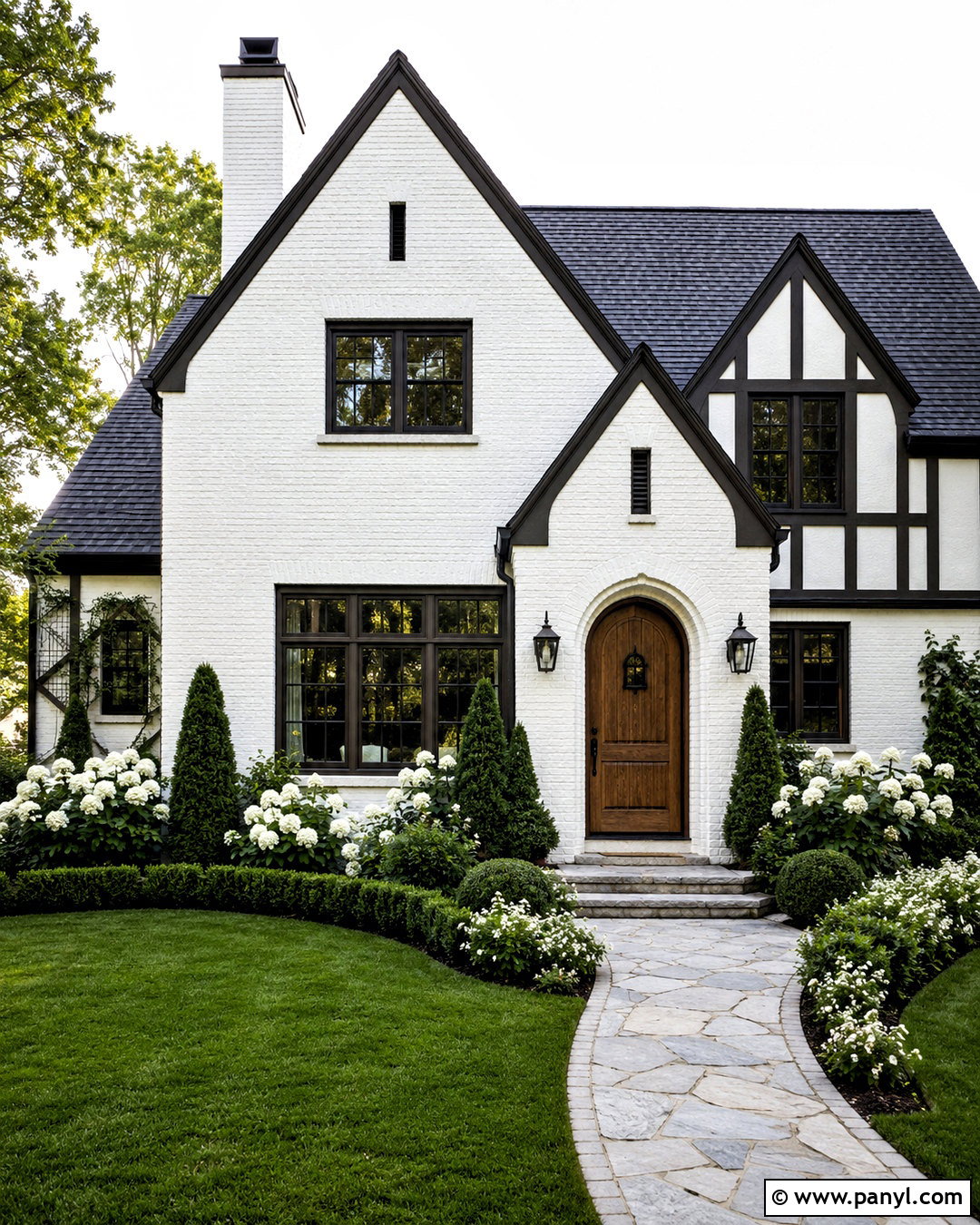 Painted Brick Tudor House - 20 painted brick house exterior before and after ideas