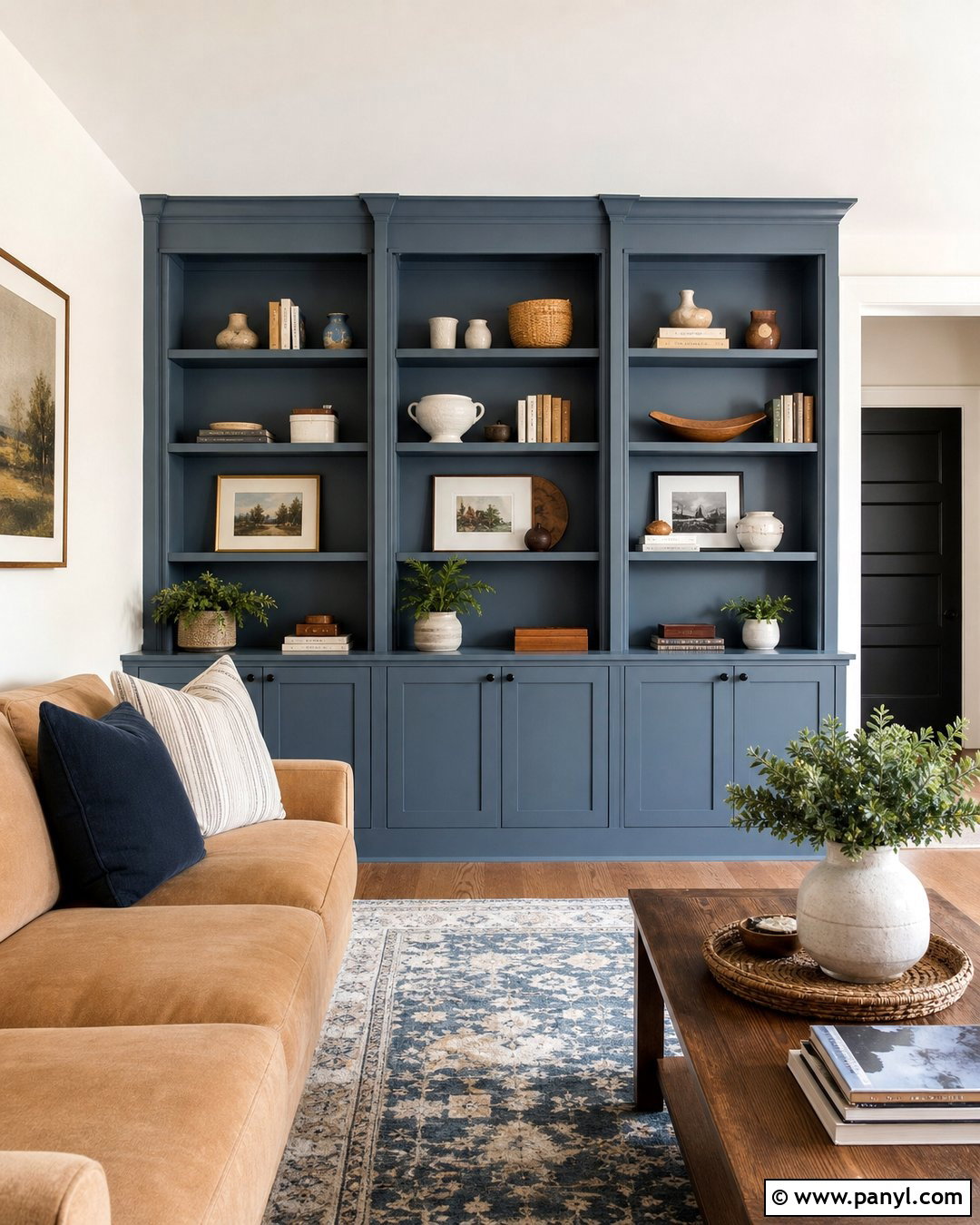 Painted Built In Shelves - 50 paint ideas for walls