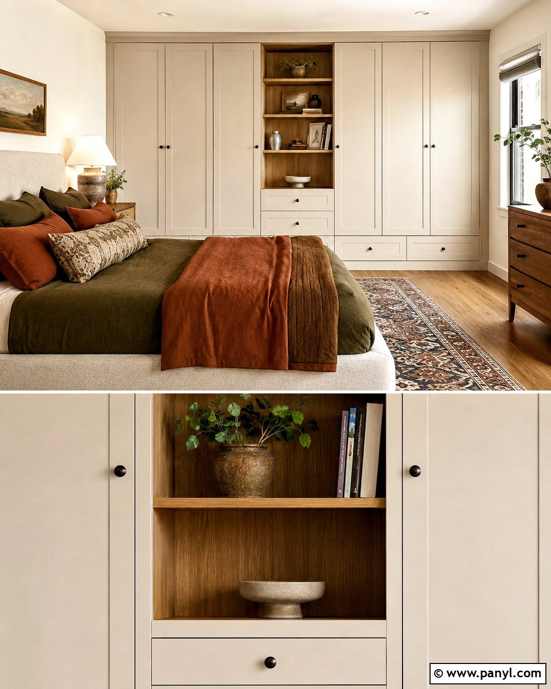 20 Painted Built In Wardrobes for a Chic, Custom Bedroom Look