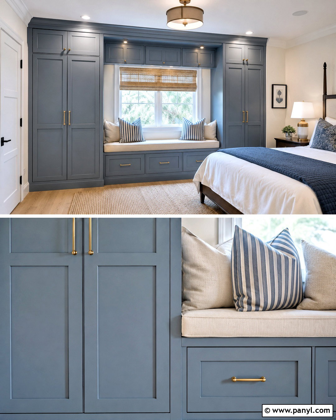 Painted Built In Wardrobes With Window Seat - 20 painted built in wardrobes