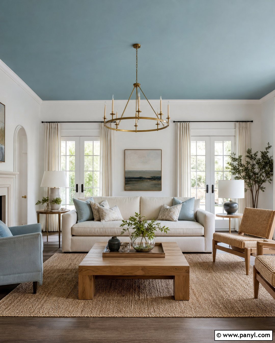 Painted Ceiling And Neutral Walls - 50 paint ideas for walls