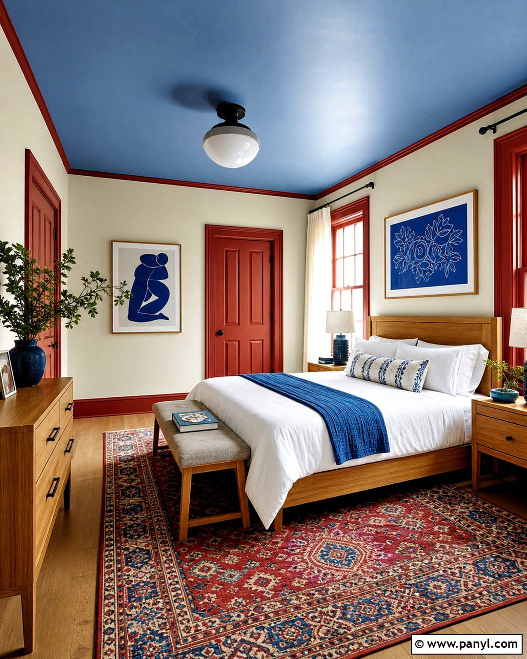 Painted Ceiling And Trim - 20 interior paint trends