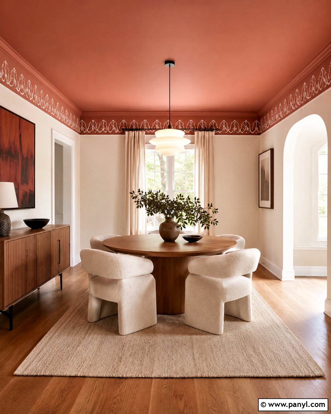Painted Ceiling And Wall Border - 20 painting ideas for home walls