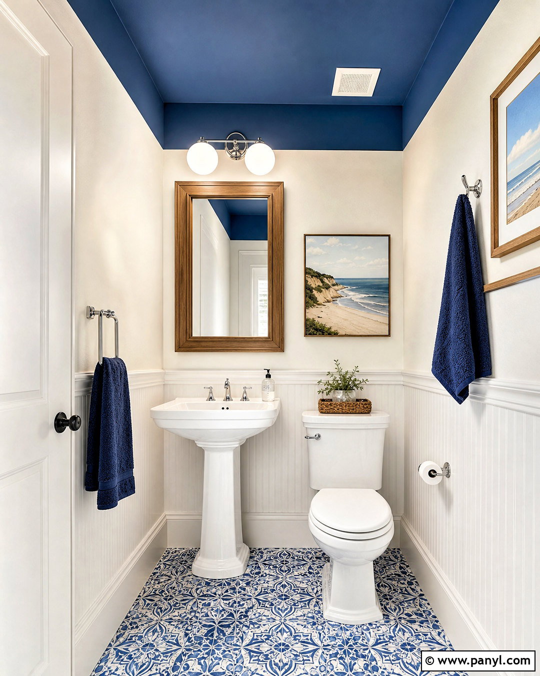 Painted Ceiling Half Bathroom - 20 half bathroom paint ideas