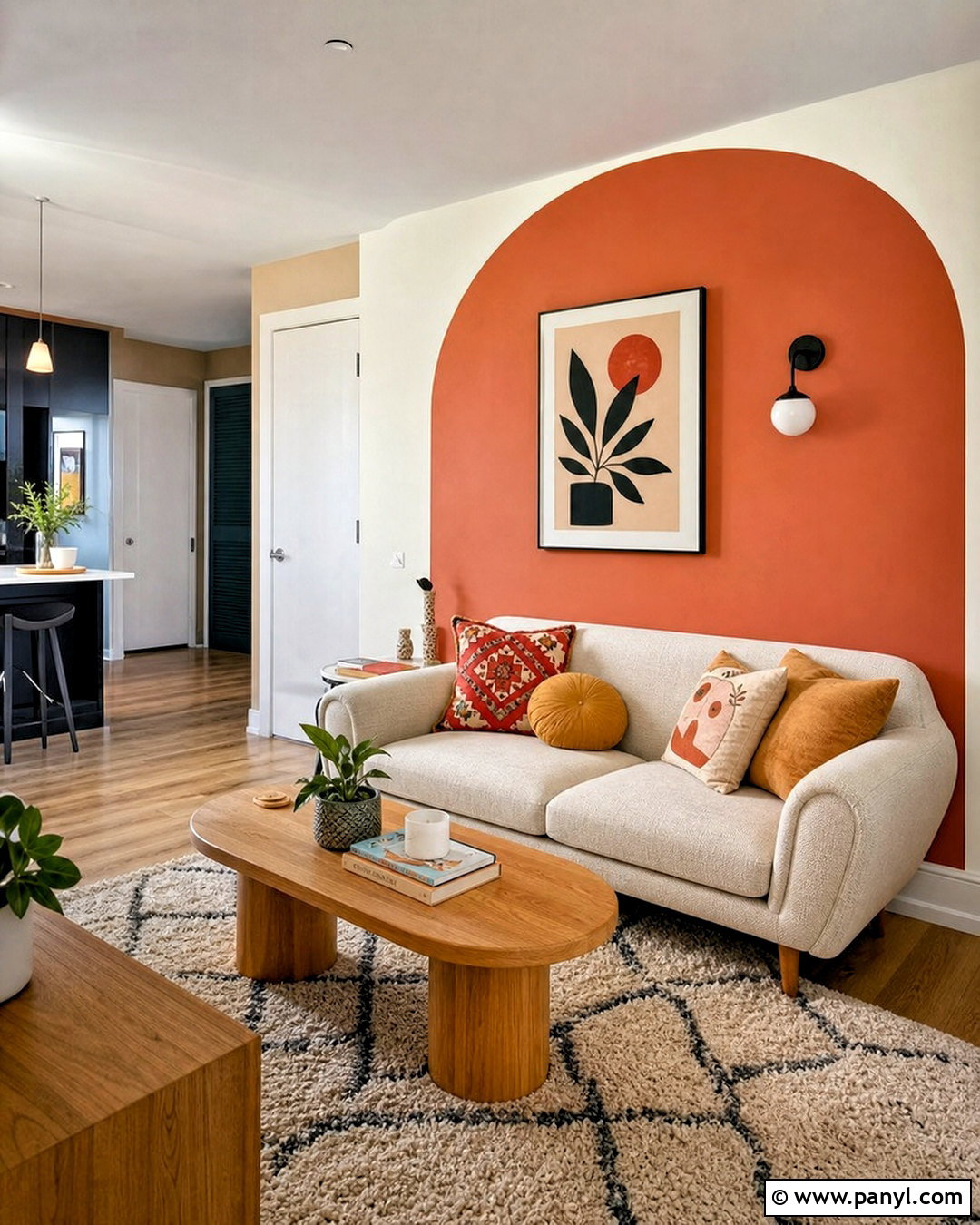 Painted Color Block Feature Wall - 20 modern feature wall ideas