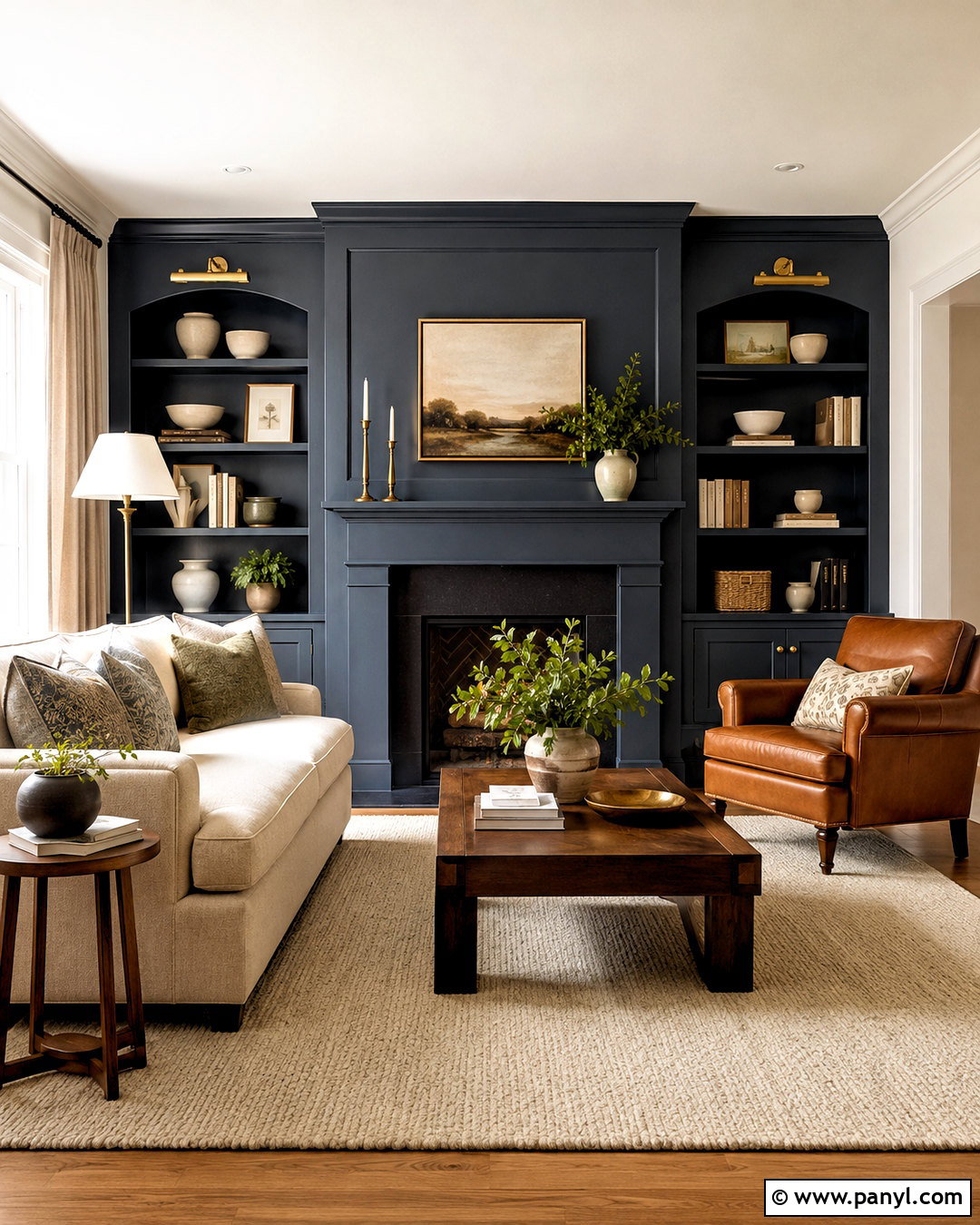 Painted Fireplace Living Room Accent Wall - 20 paint living room ideas accent walls