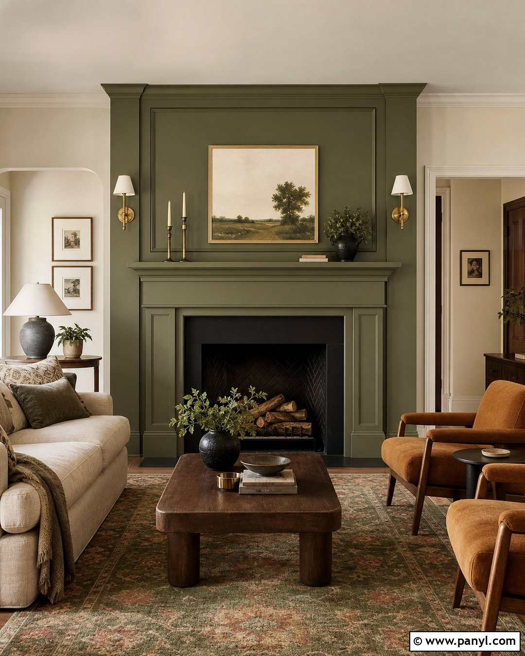 Painted Fireplace Wall - 50 paint ideas for walls