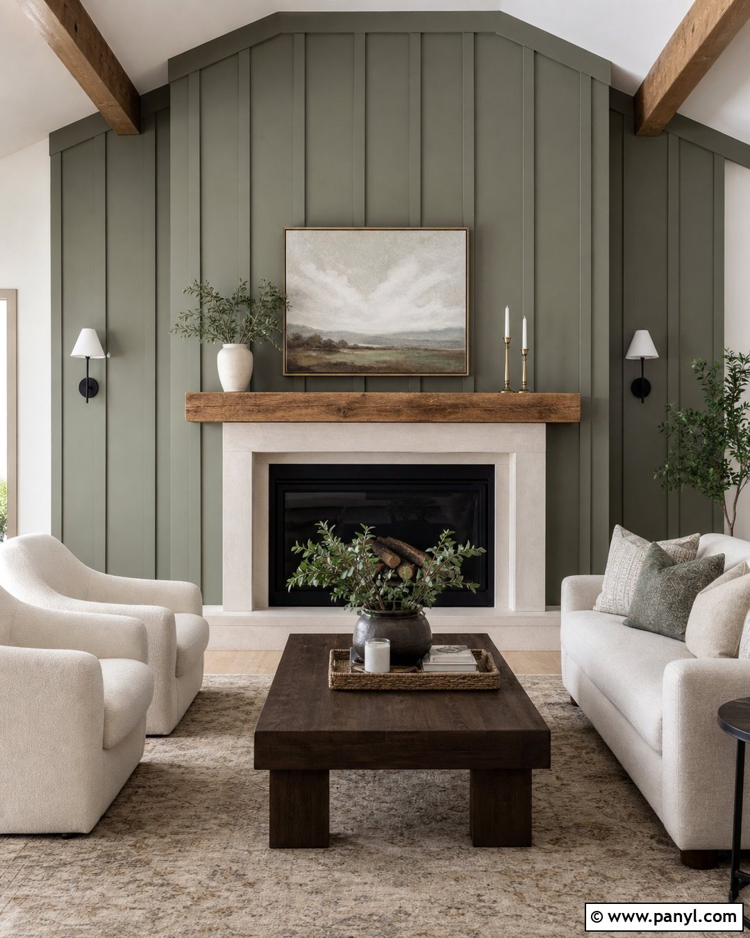 Painted Fireplace Wall Paneling - 25 Fireplace Wall Paint Ideas