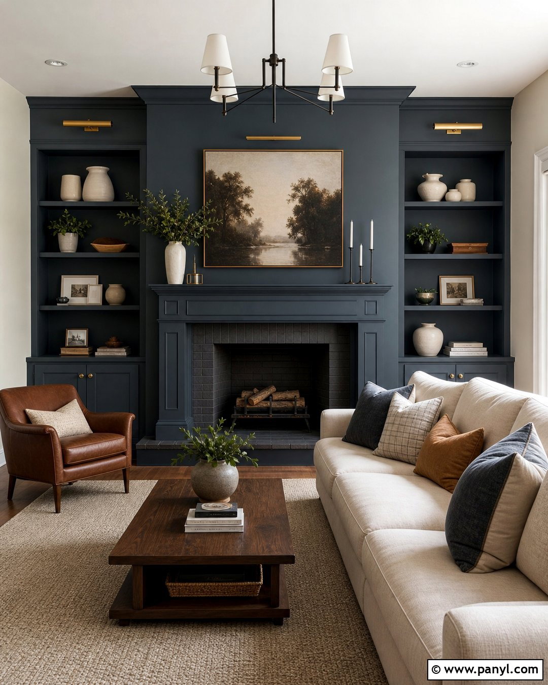 Painted Fireplace Wall - 35 decorative wall paint ideas