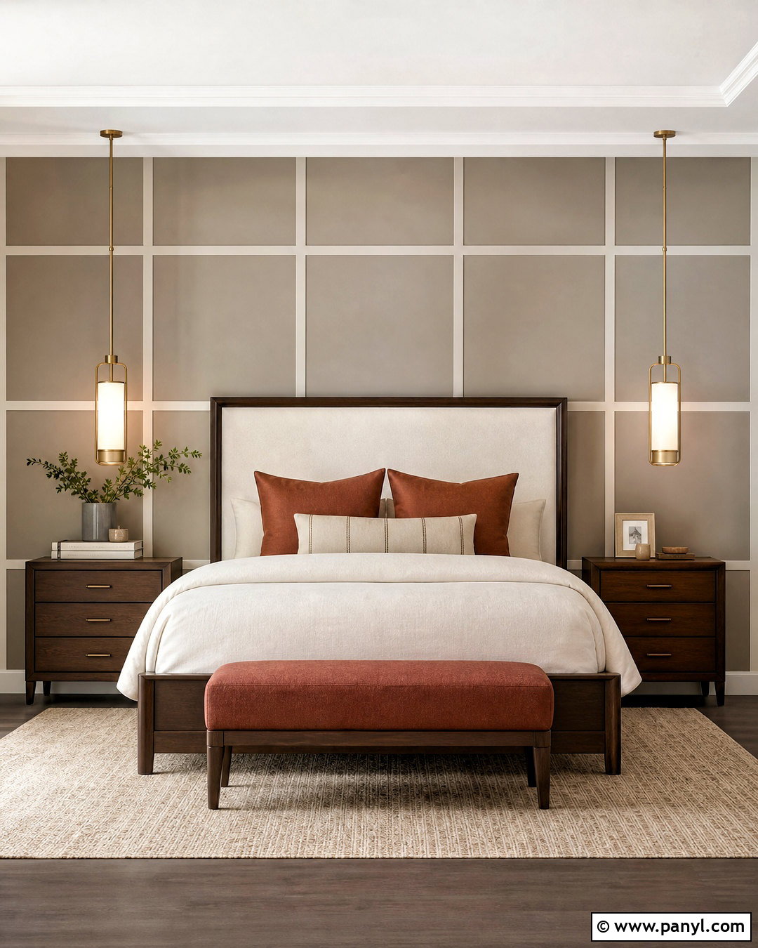 Painted Grid Wall - 20 painted wall design ideas
