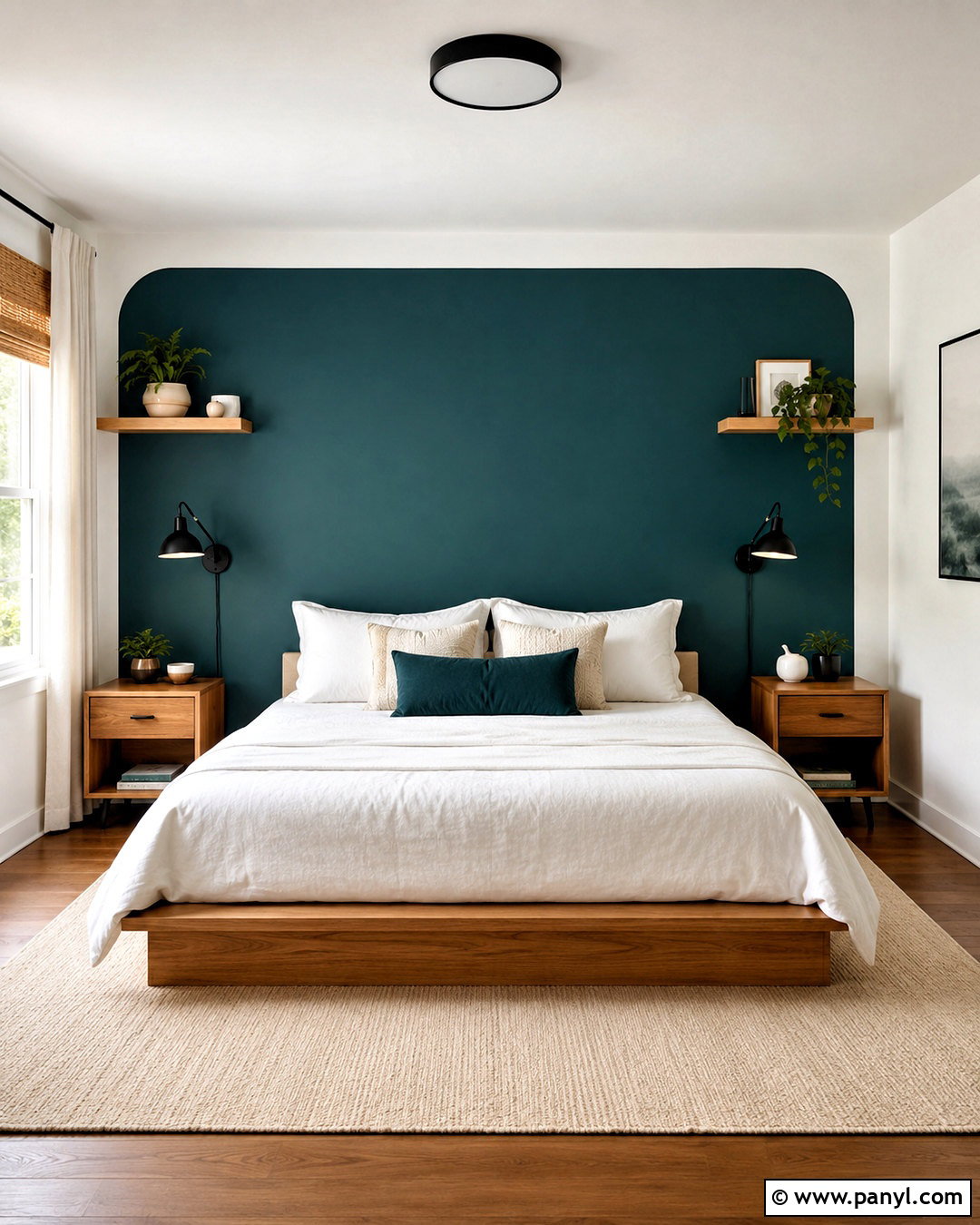 Painted Headboard Accent Wall - 20 diy accent wall bedroom ideas