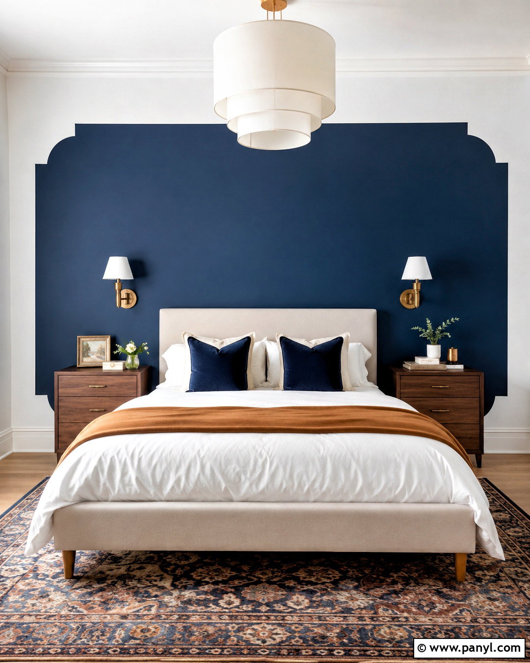 Painted Headboard Accent Wall - 20 hand painted accent wall ideas