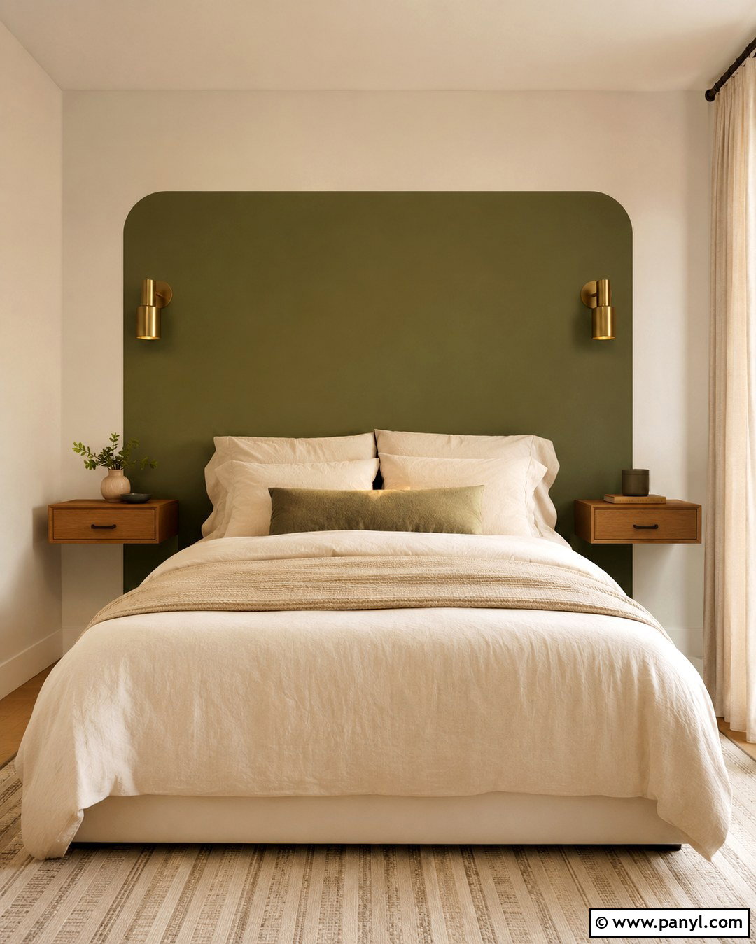 Painted Headboard Bedroom Wall - 20 Simple Paint Designs On Wall Bedroom Ideas