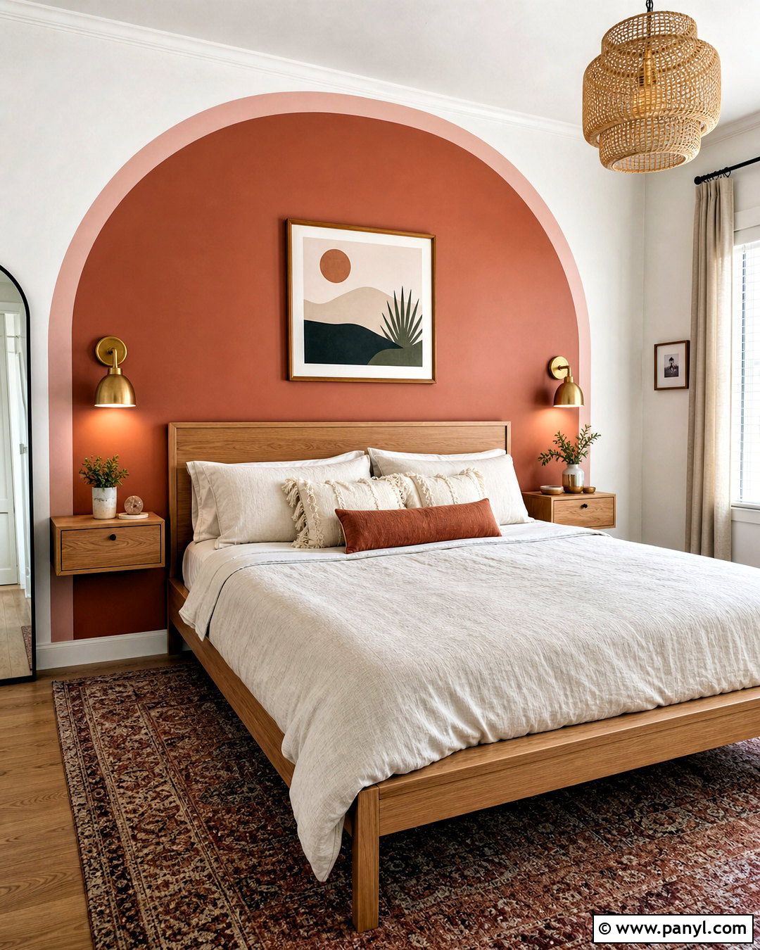 Painted Headboard Wall - 20 fun wall painting ideas