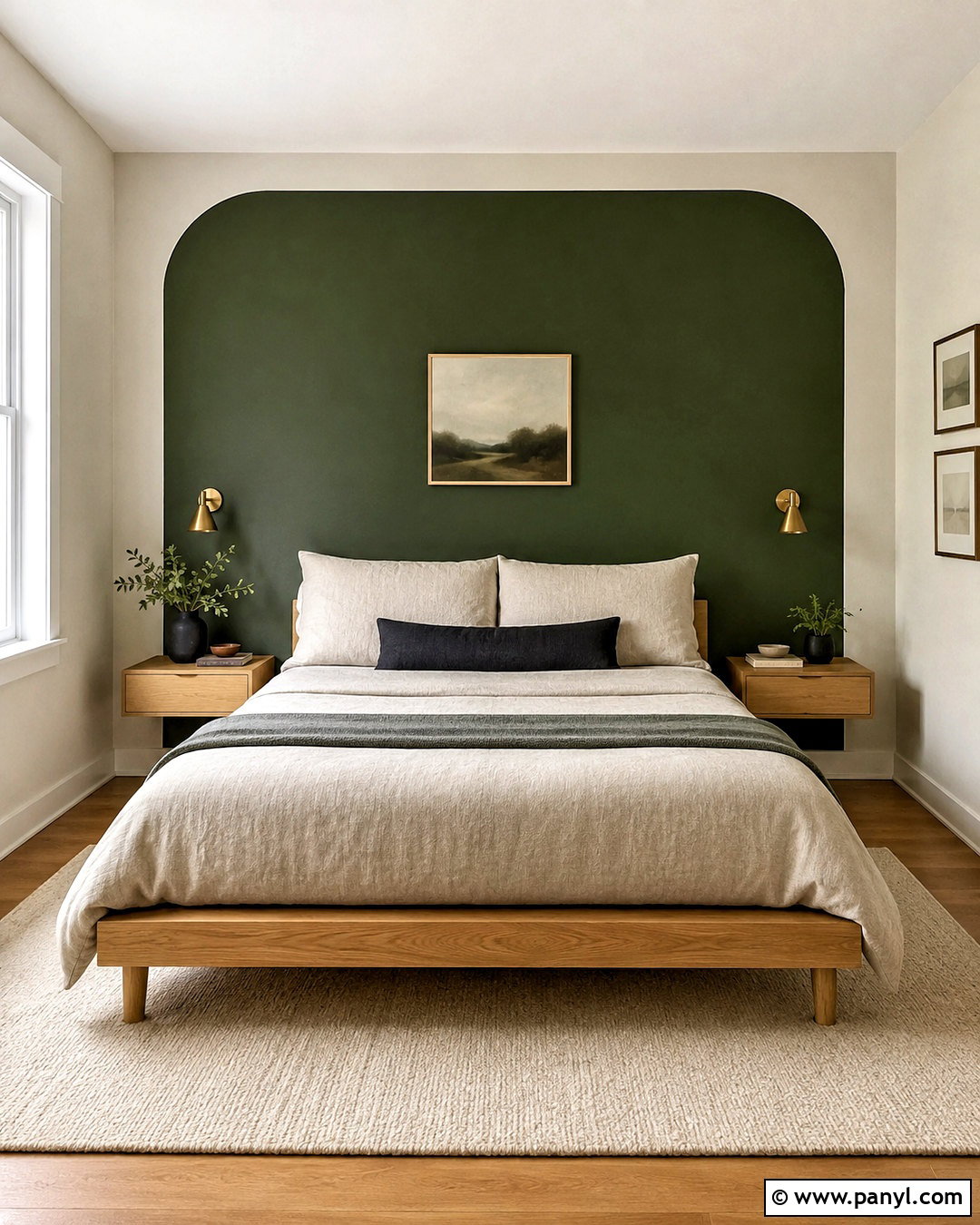 Painted Headboard Wall - 20 painting ideas for home walls