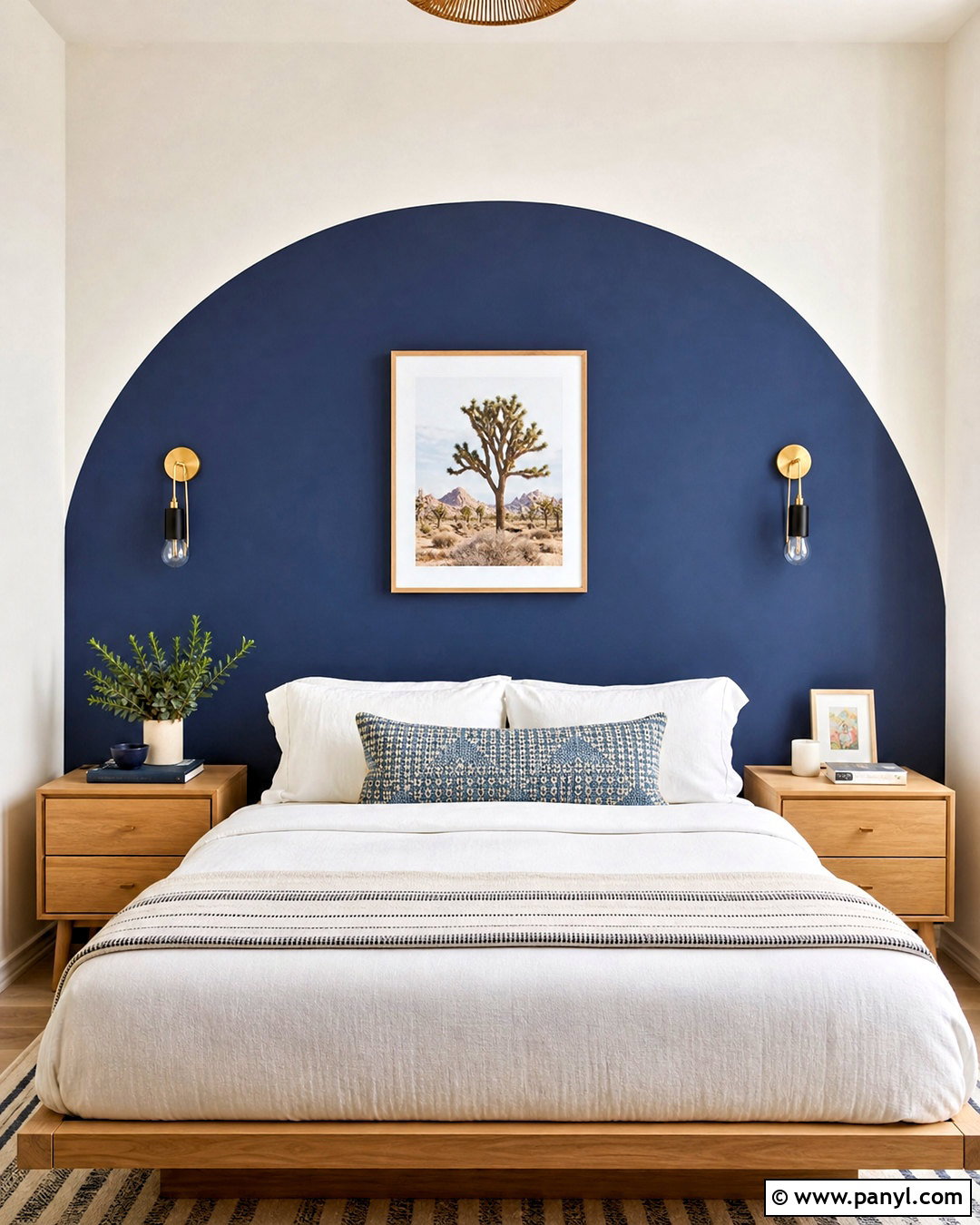 Painted Headboard Wall - 20 unique wall painting ideas