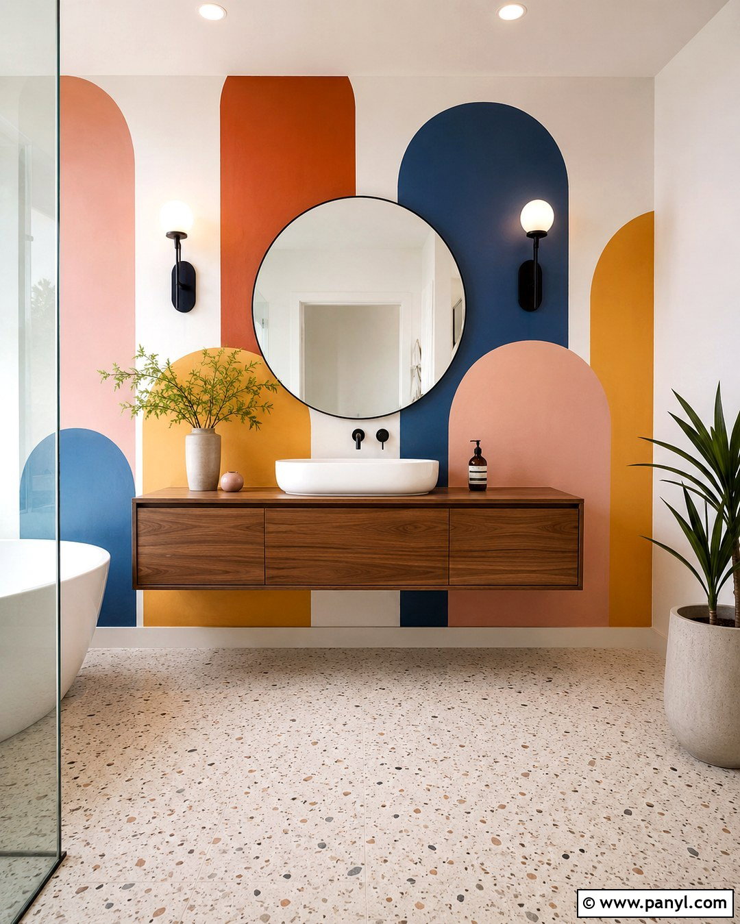 Painted Mural Bathroom Wall - 20 Colorful Bathroom Walls