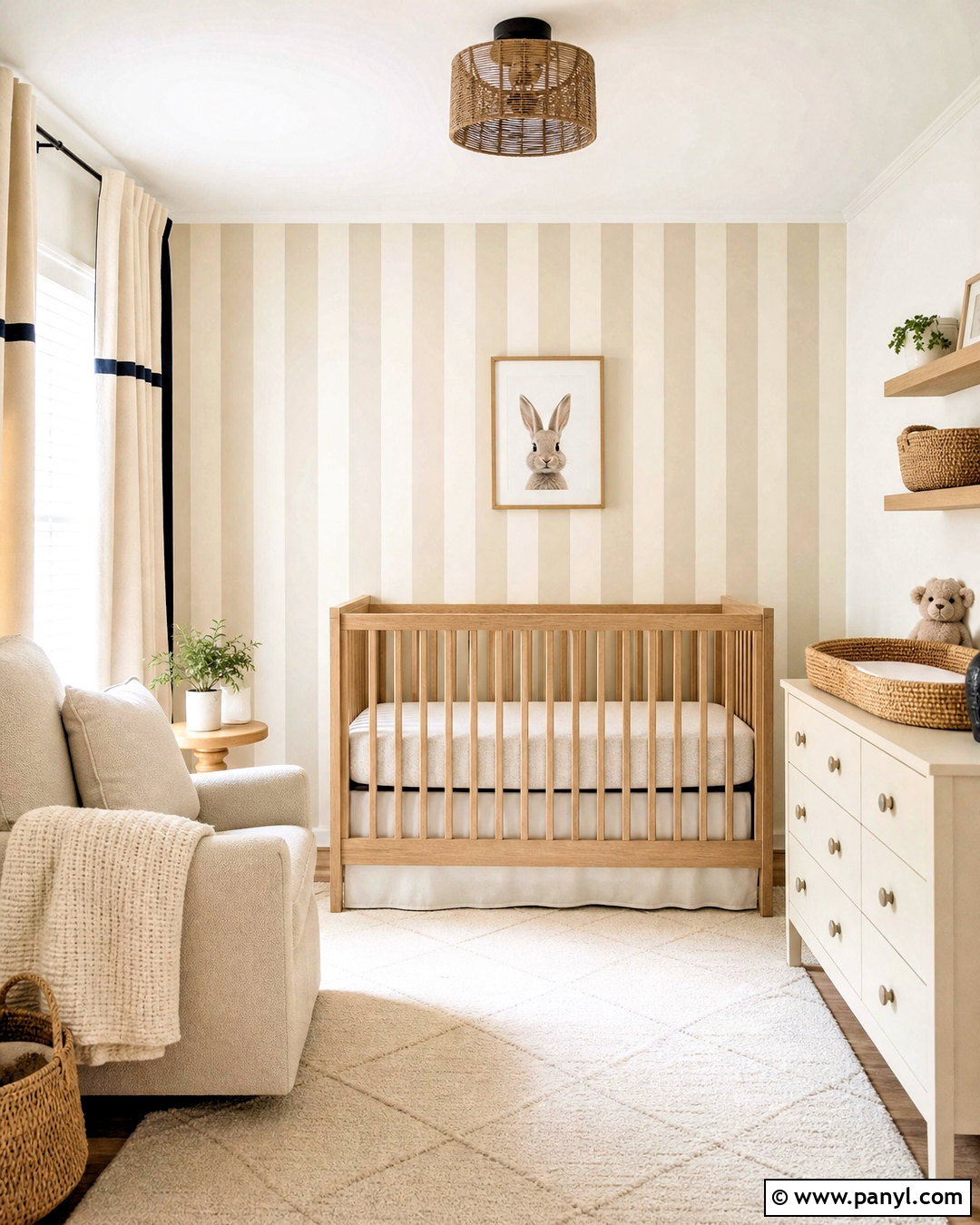 Painted Striped Baby Room - 20 baby room paint ideas
