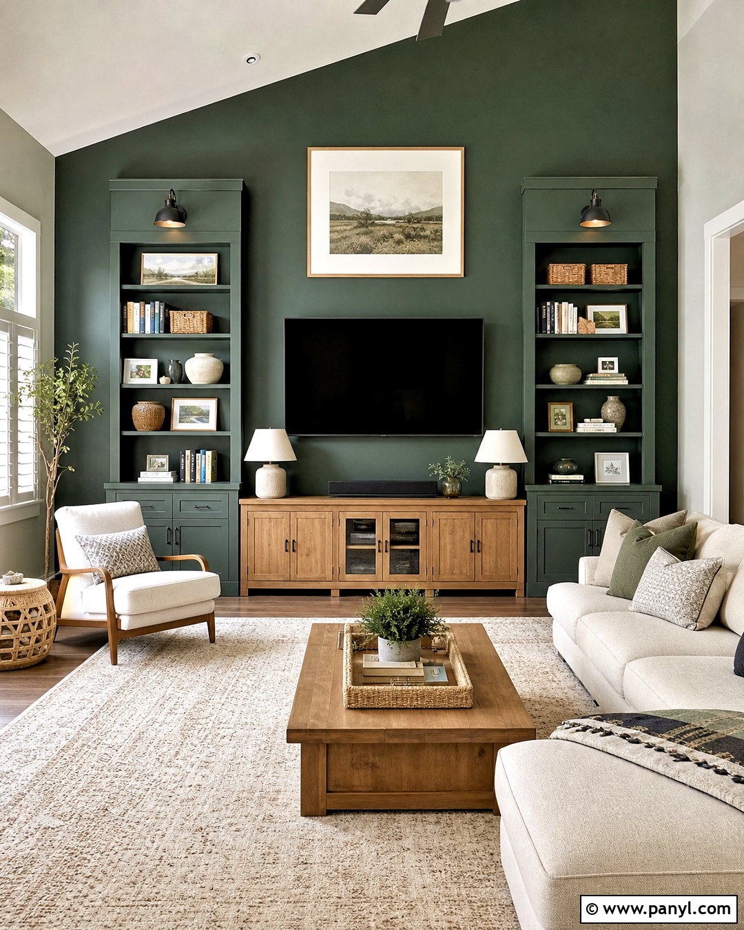 Painted TV Wall On A Budget - 20 high ceiling tv wall ideas