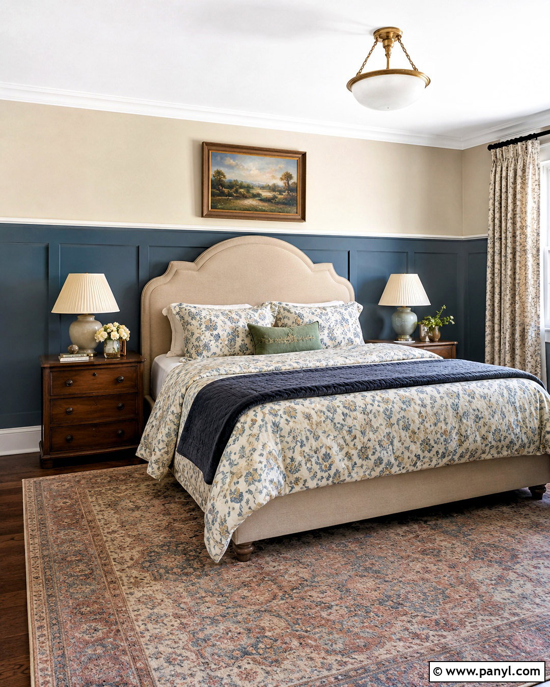Painted Wainscoting Bedroom Walls - 35 Wall Paint Bedroom Ideas