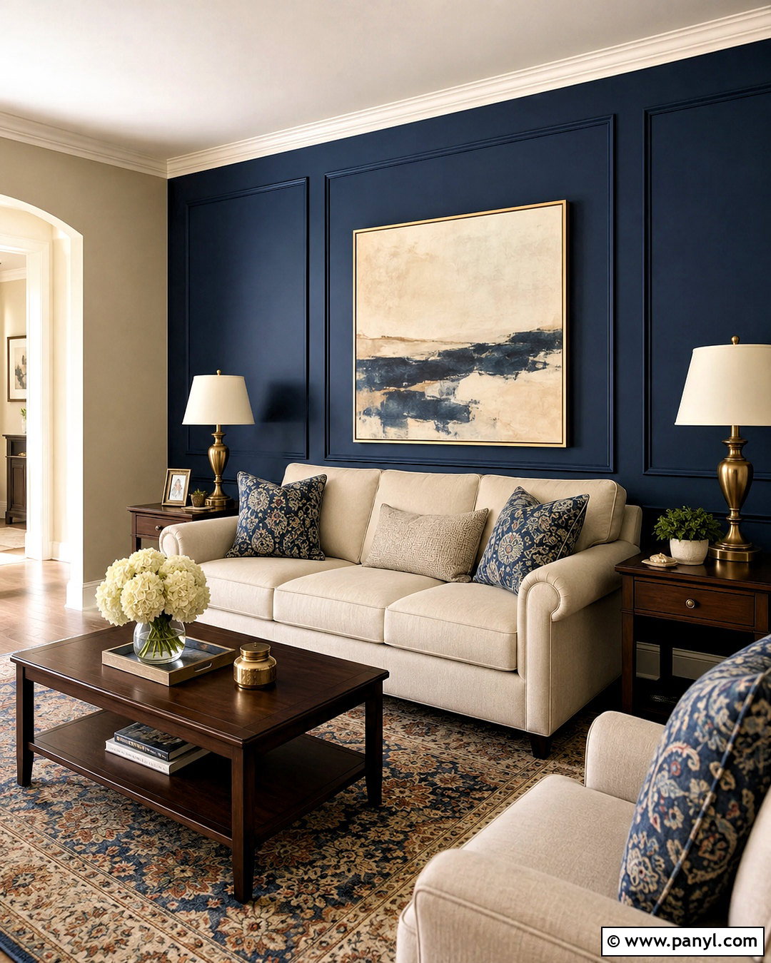 Painted Wall Molding - 20 interior wall painting designs