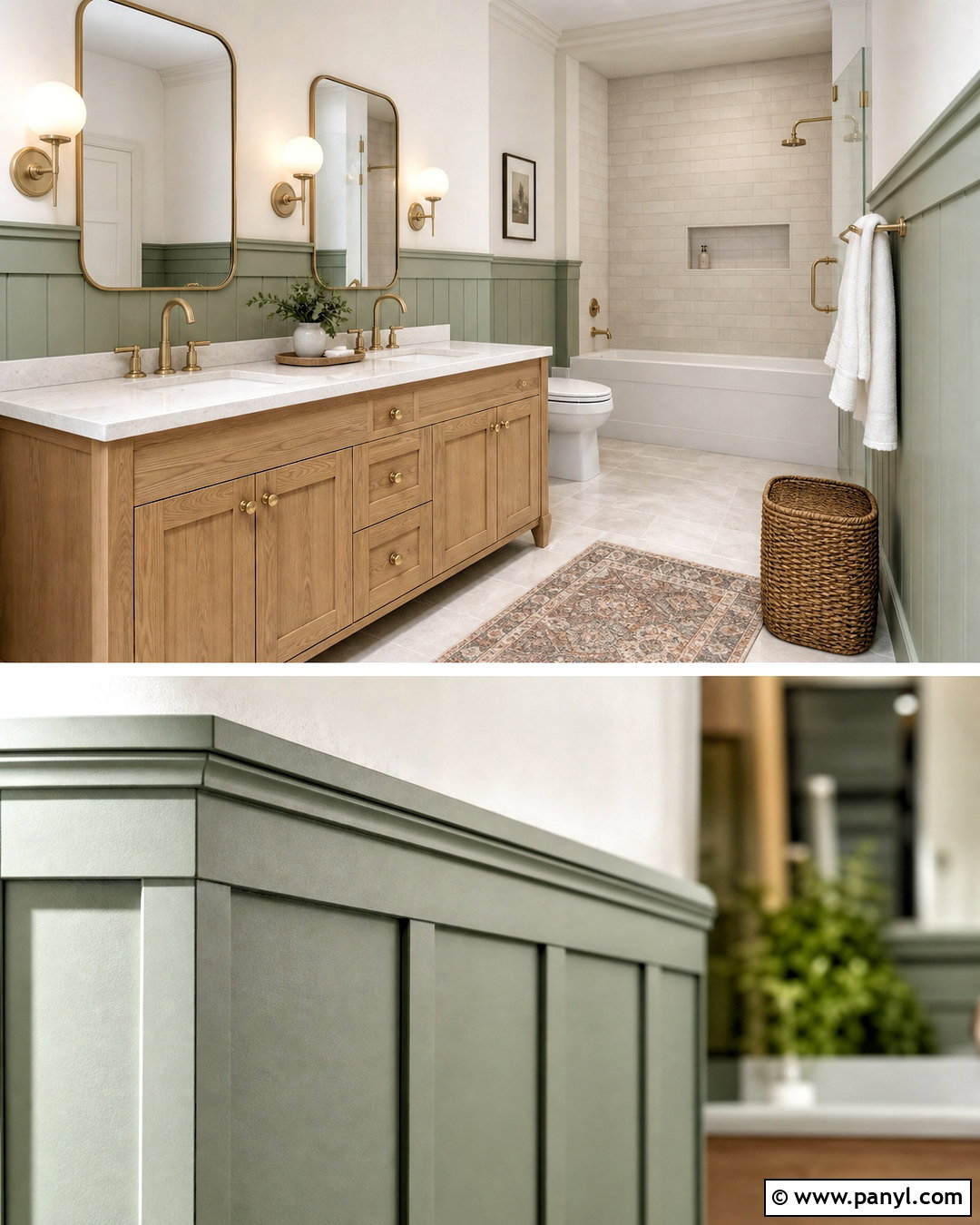 Painted Wood Wall In A Bathroom - 20 wood interior walls