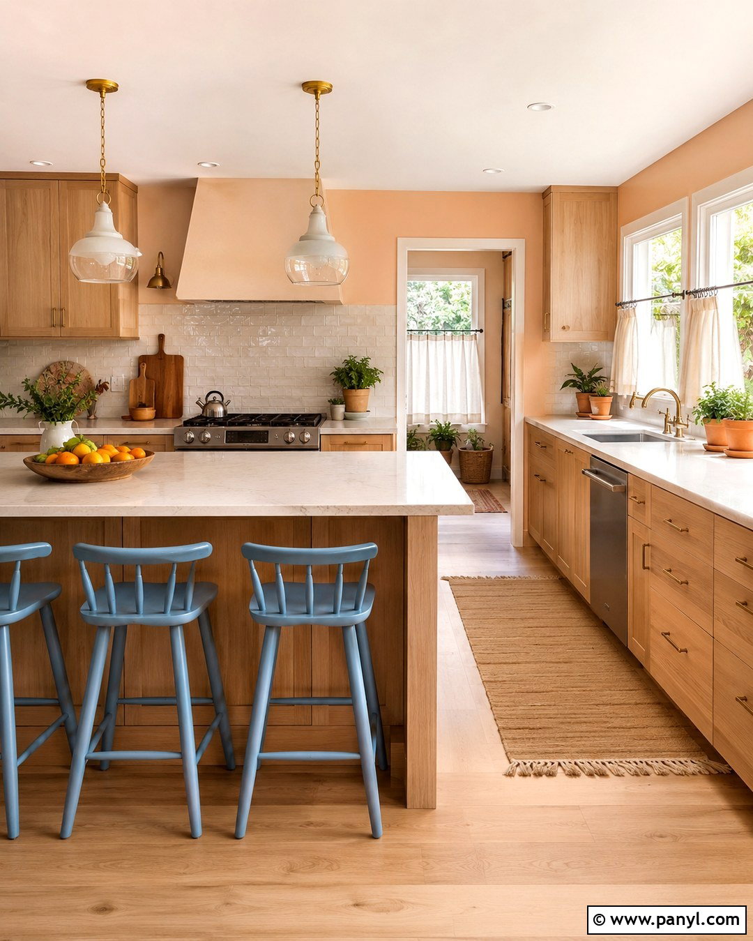 Pale Apricot Kitchen Walls - 20 Bright Kitchen Wall Colors