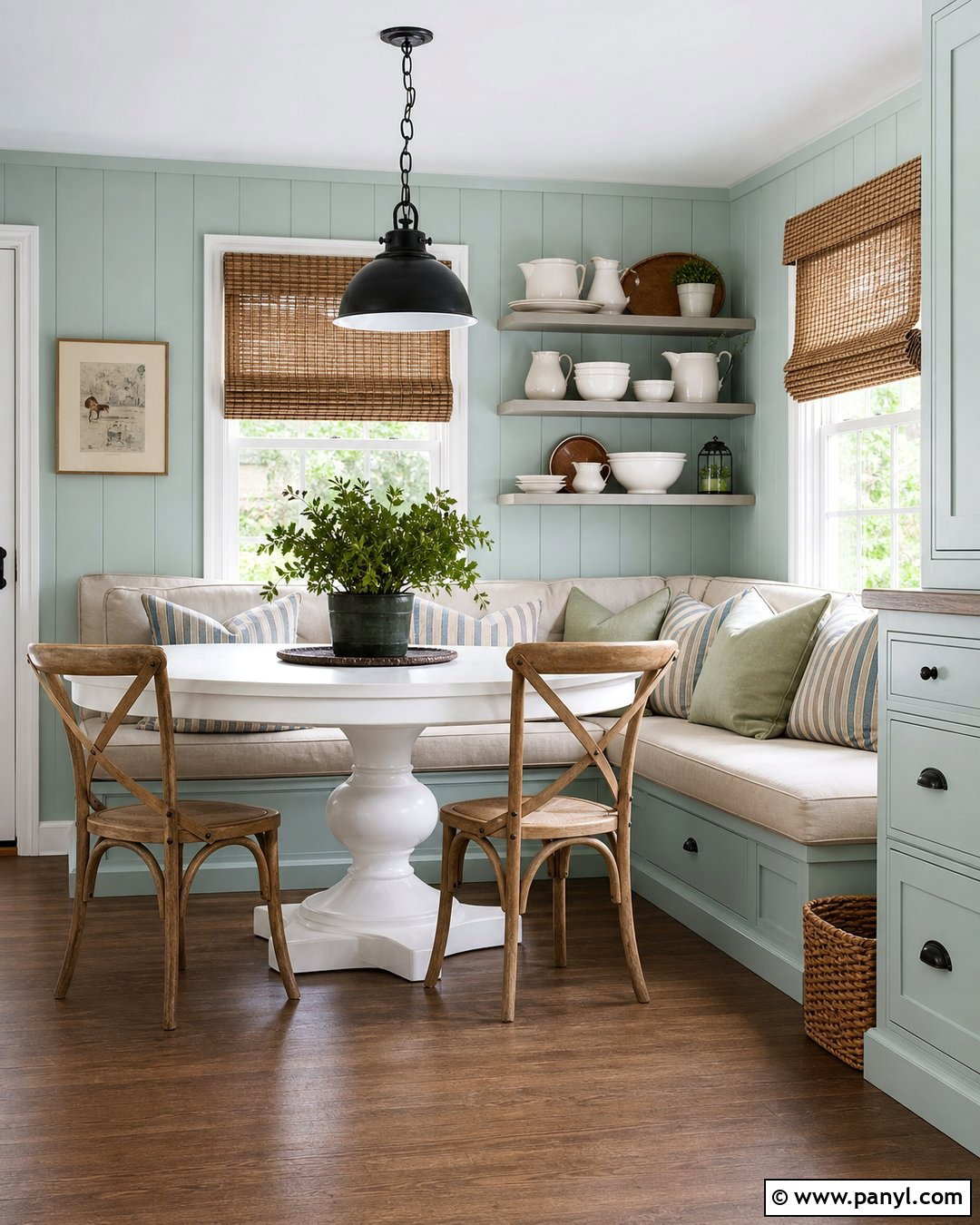 Pale Aqua Farmhouse Walls - 35 Farmhouse Wall Colors