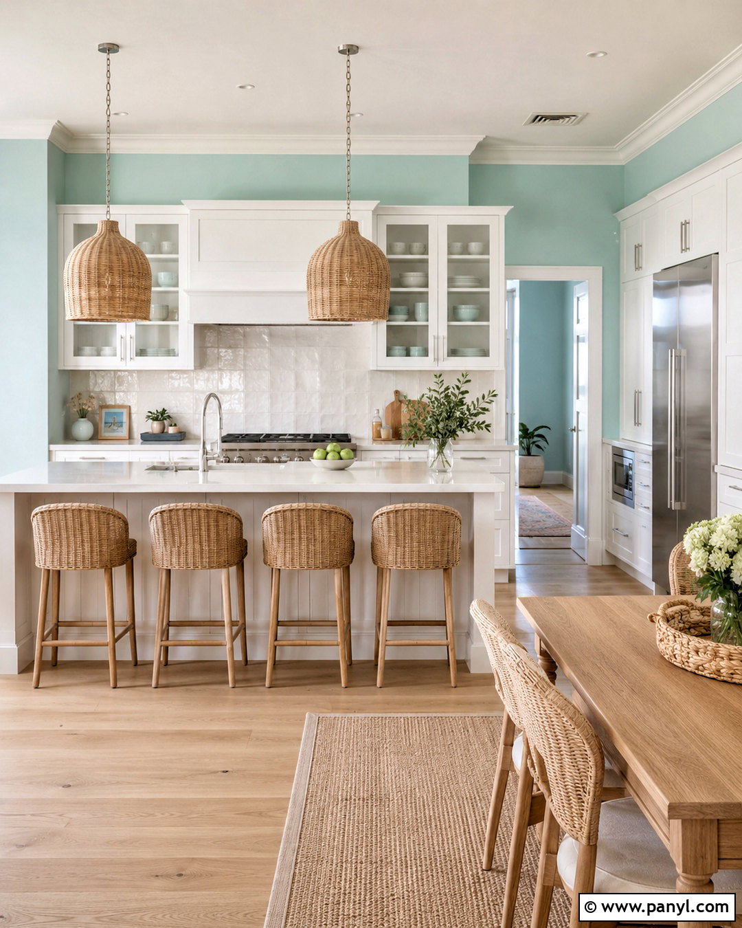 Pale Aqua Kitchen Walls - 35 white kitchen cabinets wall color ideas