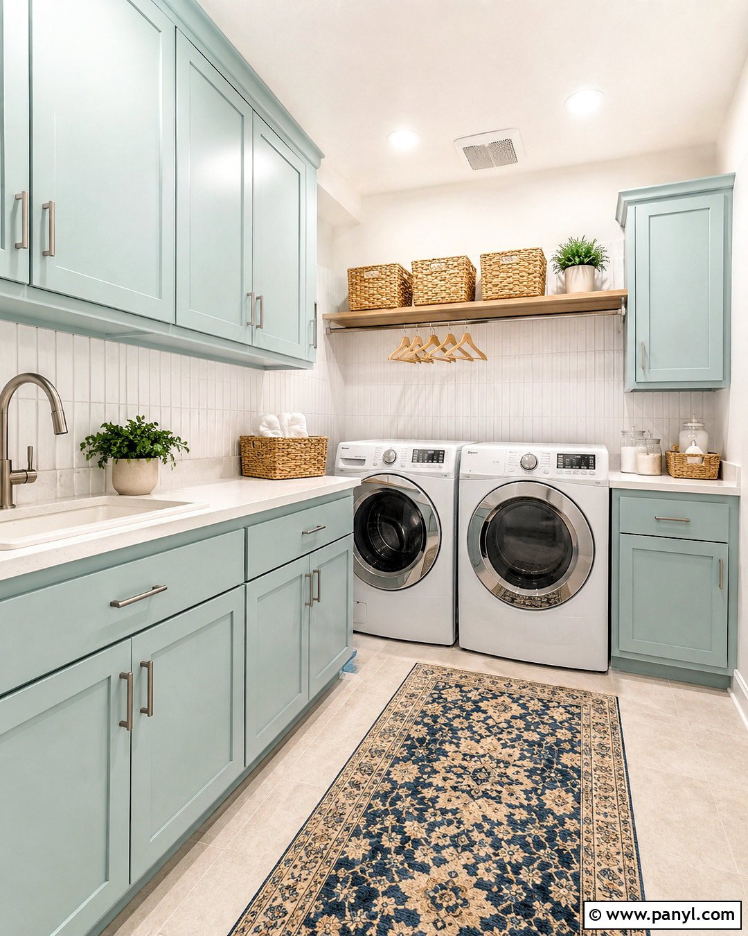 Pale Aqua Laundry Room - 20 pastel room colors
